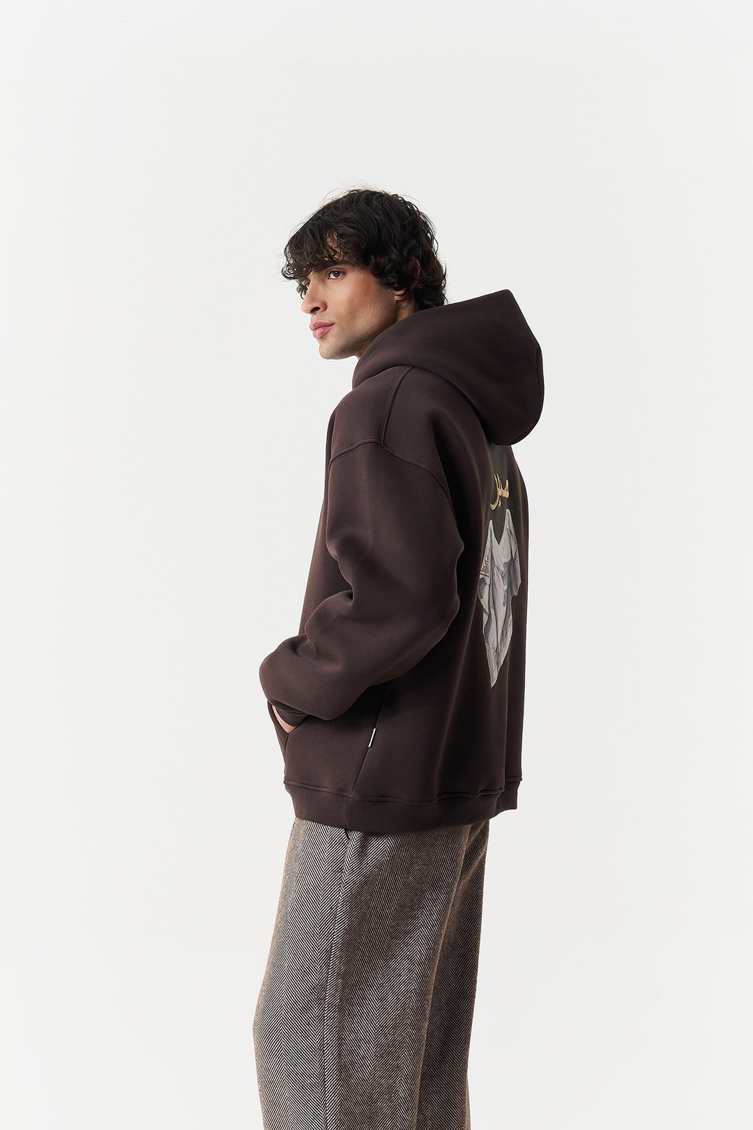Sabr Heritage Oversize Erkek Sweatshirt Kahverengi