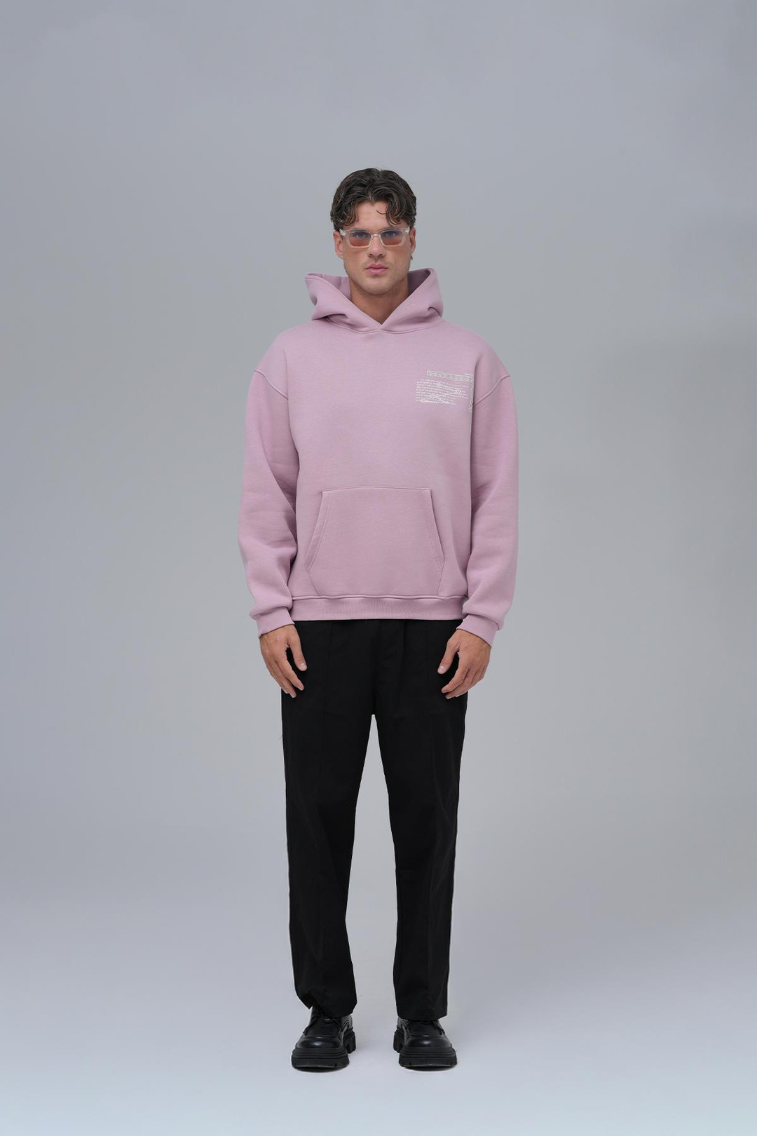 Sacred Geometry Oversize Sweatshirt Erkek Pembe