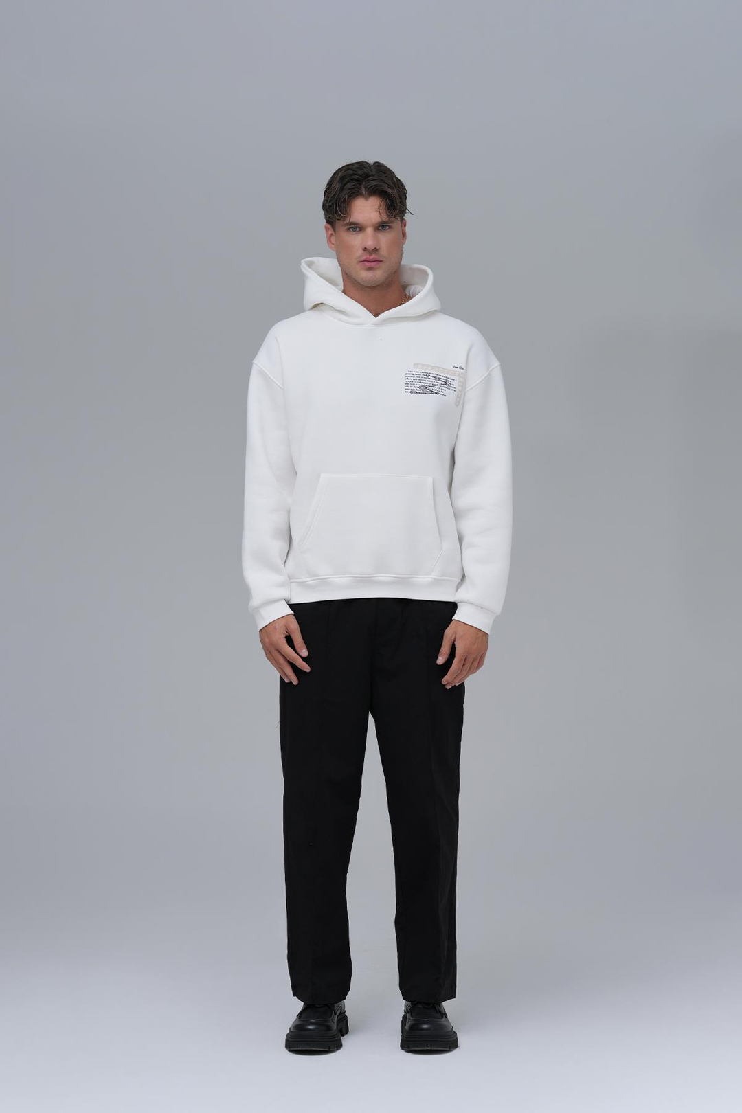 Sacred Geometry Oversize Sweatshirt Erkek Ekru
