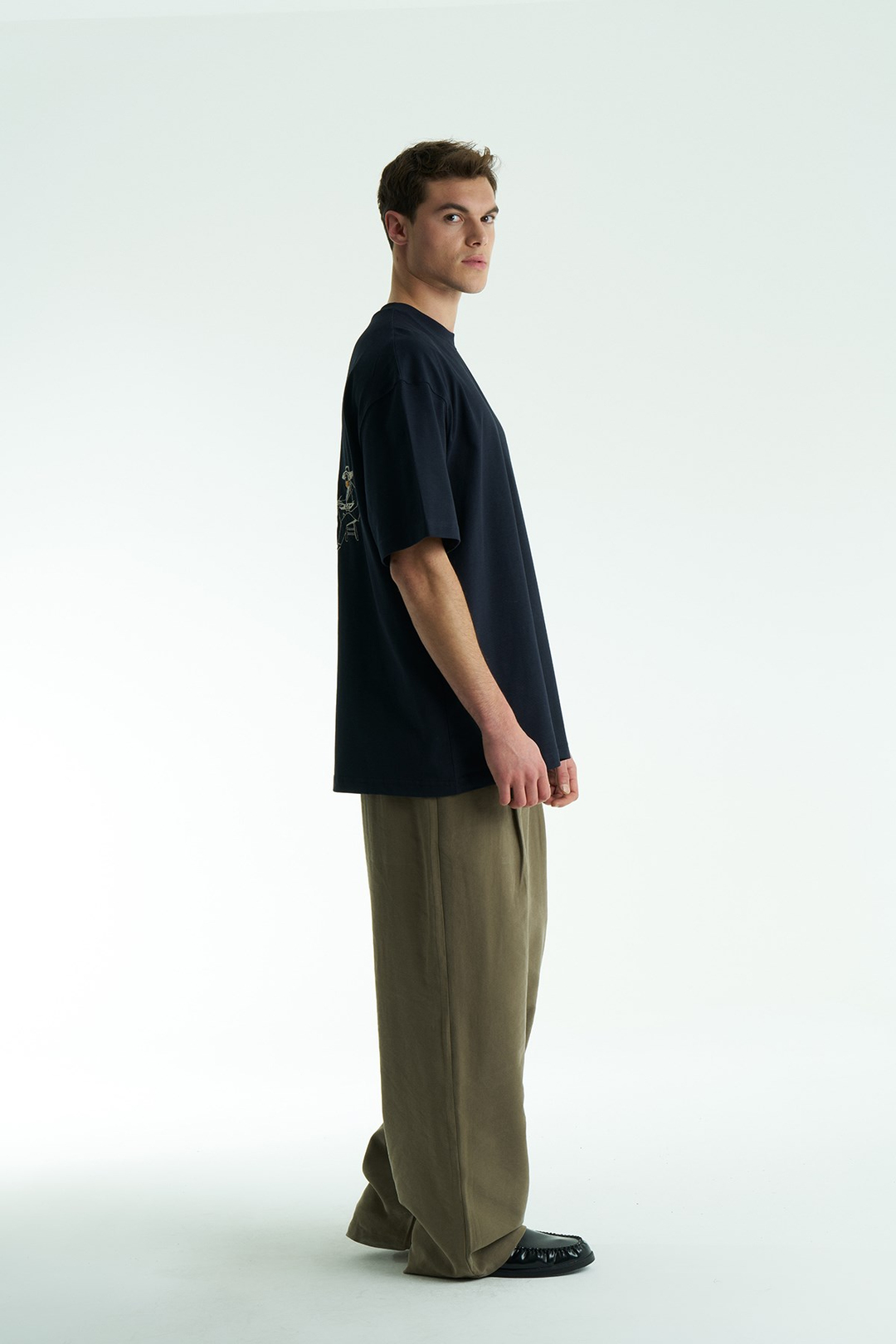SAW Atelier Oversize Erkek Tişört Lacivert