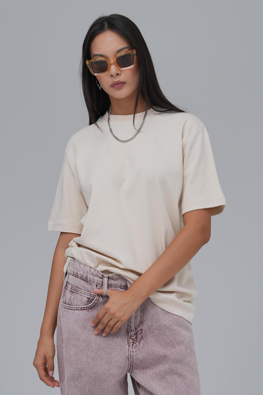 SAW Club Basic Regular Fit Tişört Kadın Stone