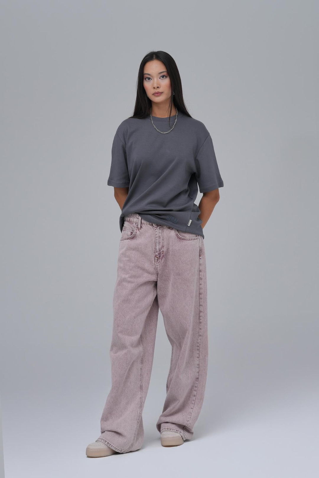 SAW Club Basic Regular Fit Tişört Kadın Füme
