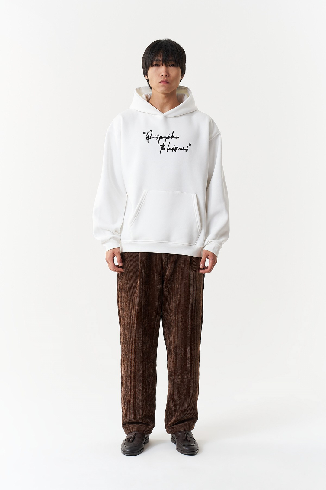 Silent Intensity Oversize Erkek Sweatshirt Ekru