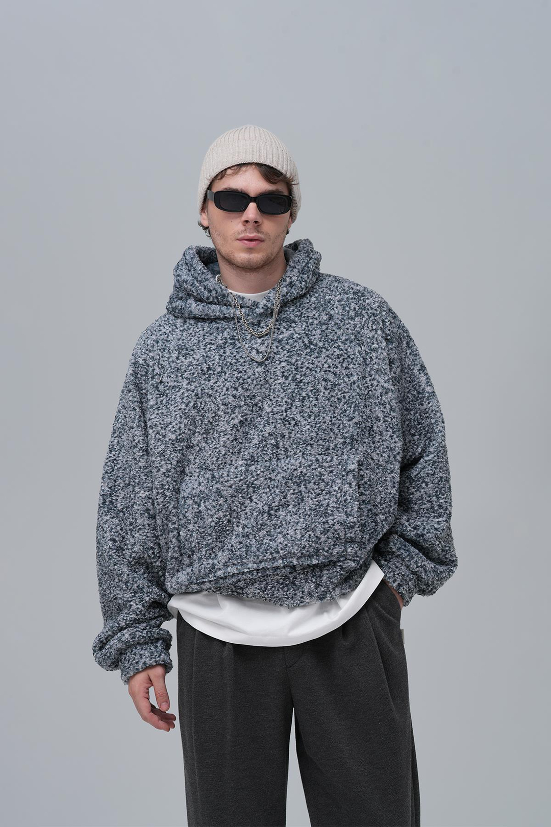 Soft Haven Oversize Welsoft Sweatshirt Erkek Gri