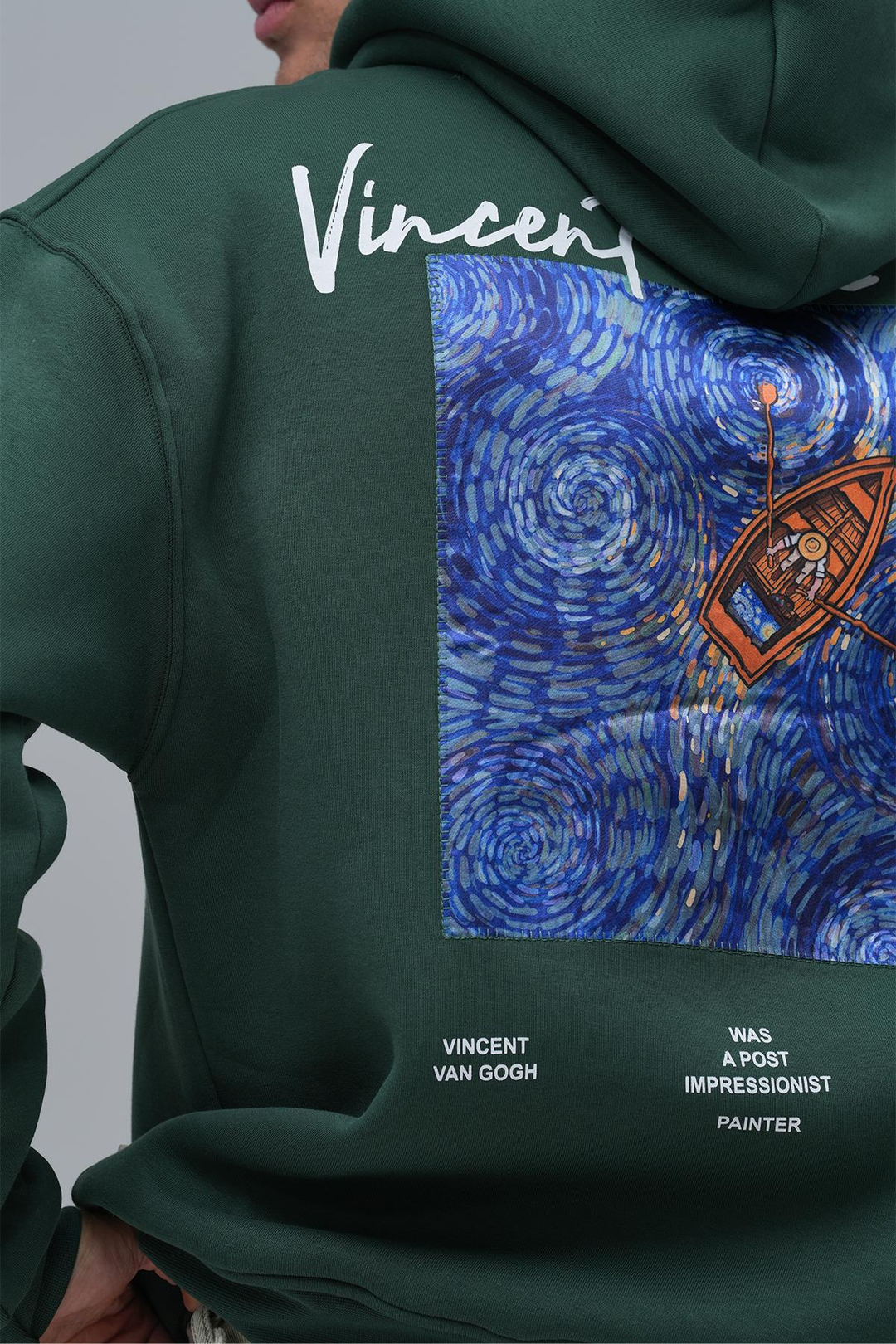 Starry Flow Oversize Sweatshirt Erkek Yeşil