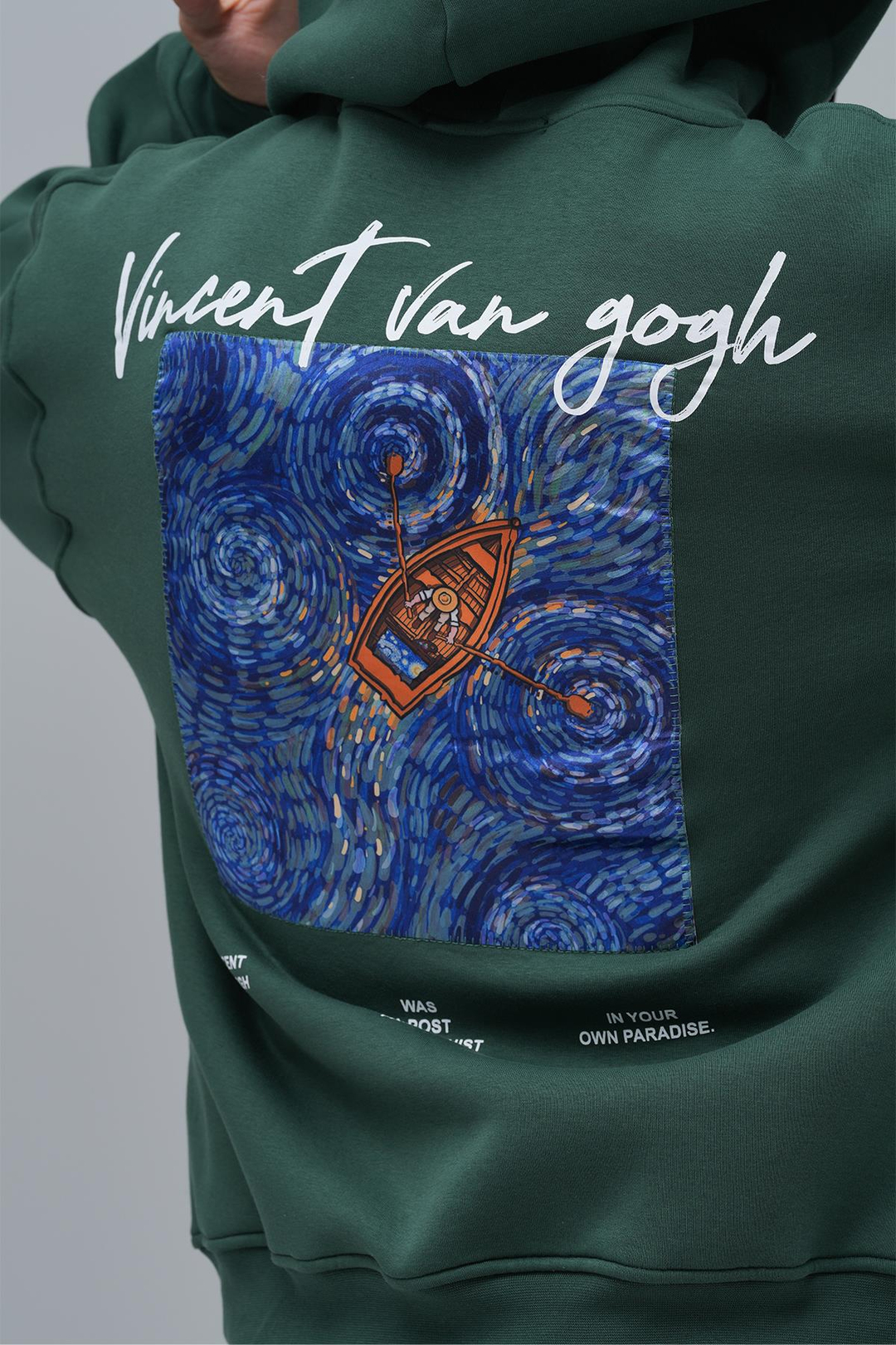 Starry Flow Oversize Sweatshirt Erkek Yeşil