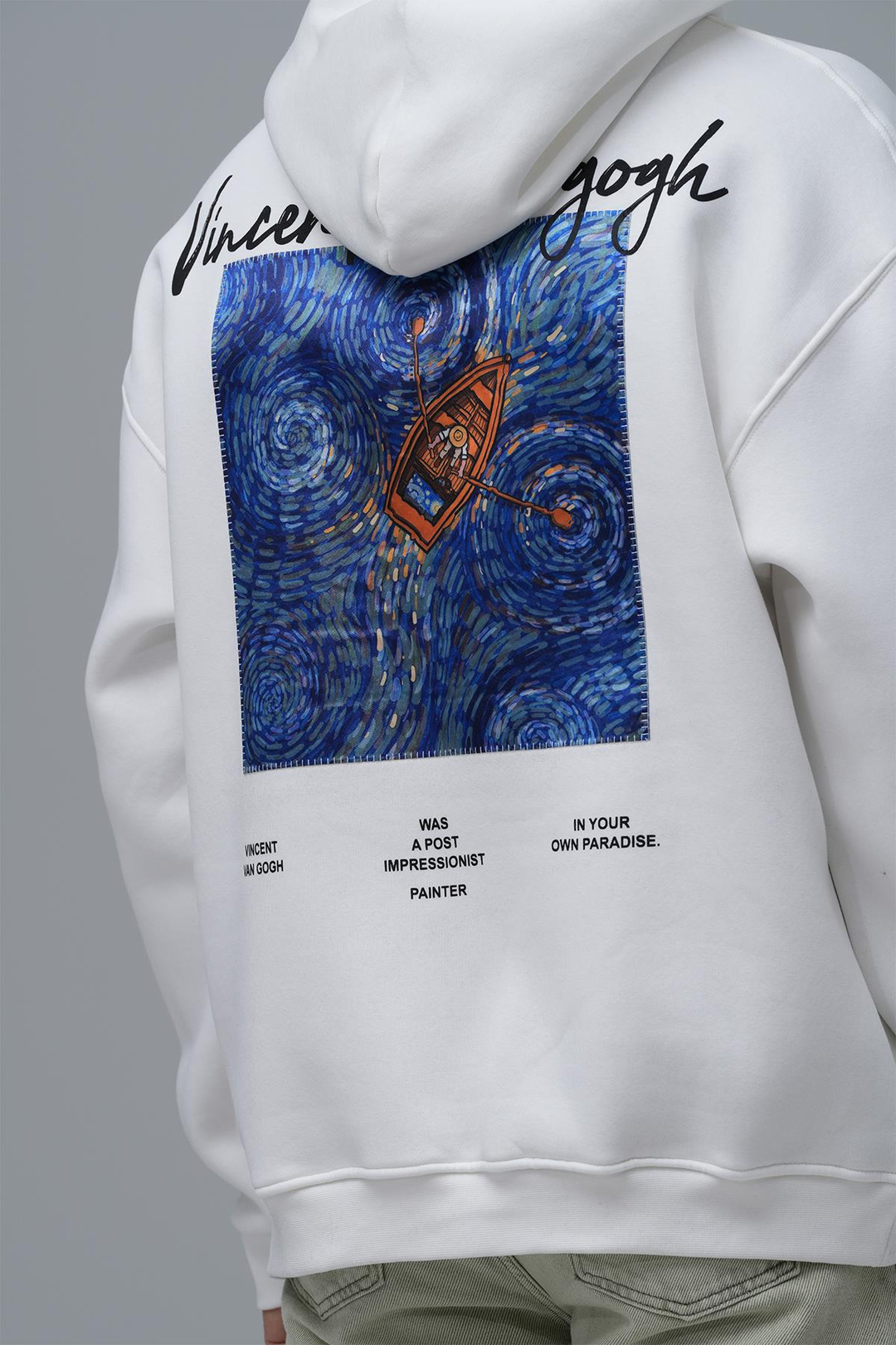 Starry Flow Oversize Sweatshirt Erkek Taş