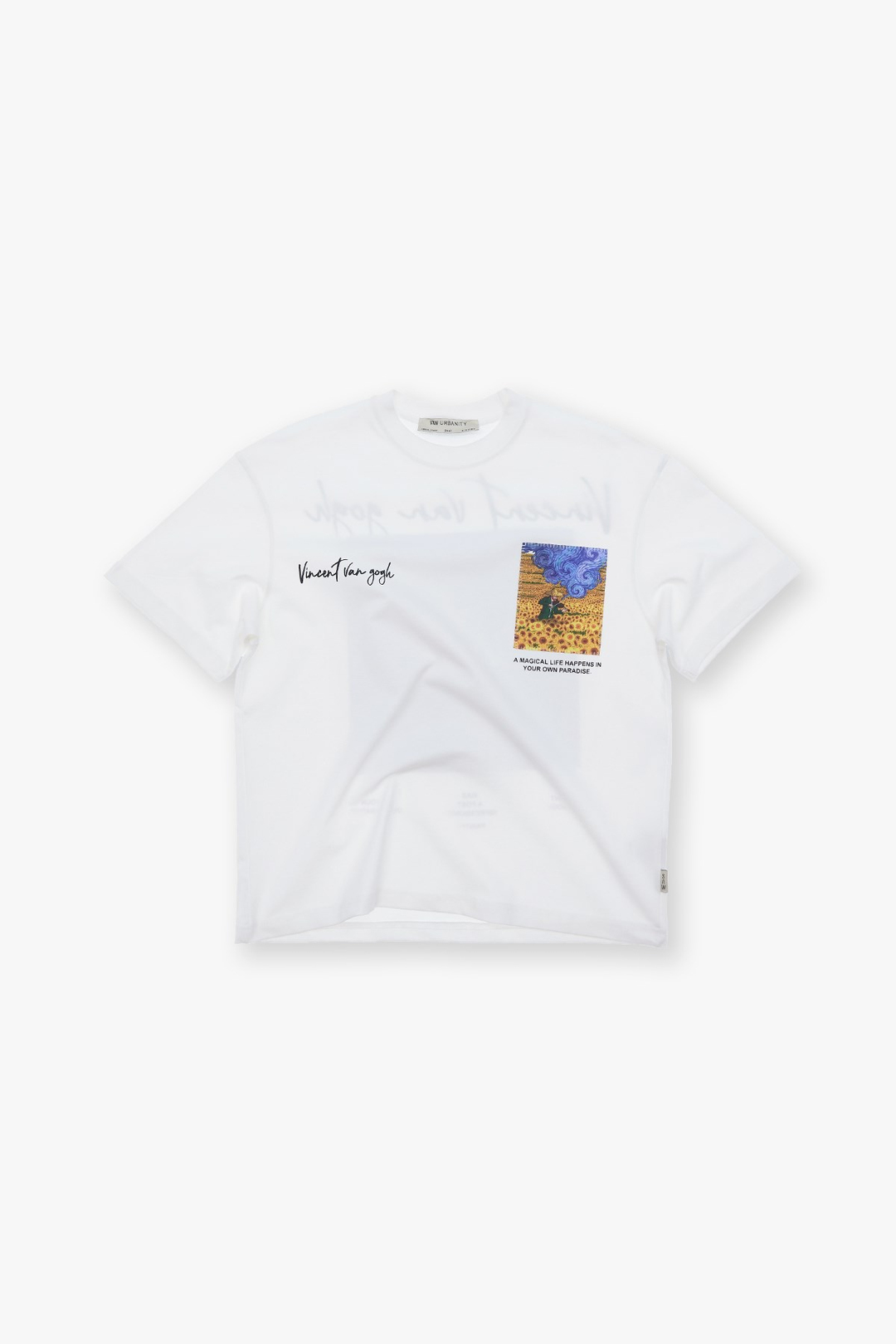 Starry Flow Oversize Tişört Kadın Ekru