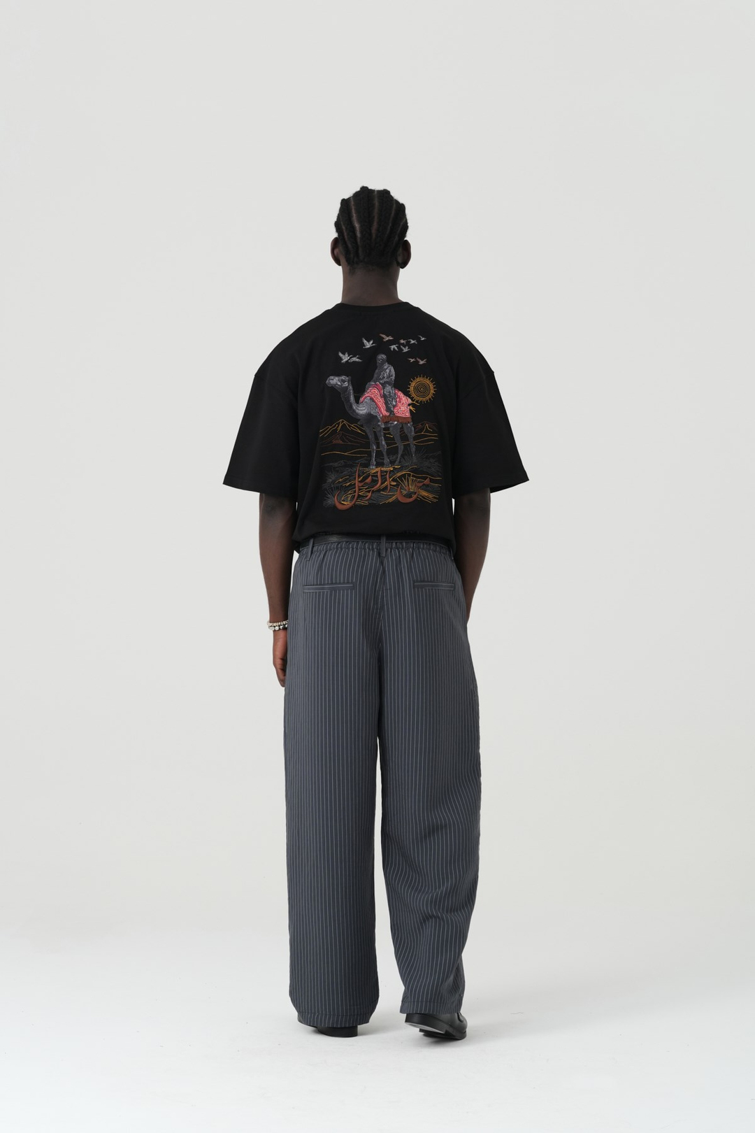 Tailor Stripe Relaxed Fit Erkek Pantolon Lacivert