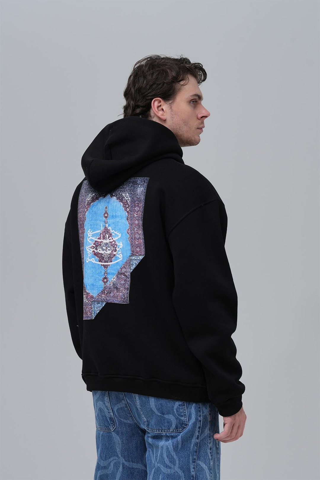 The Story of Layers Oversize Sweatshirt Erkek Siyah