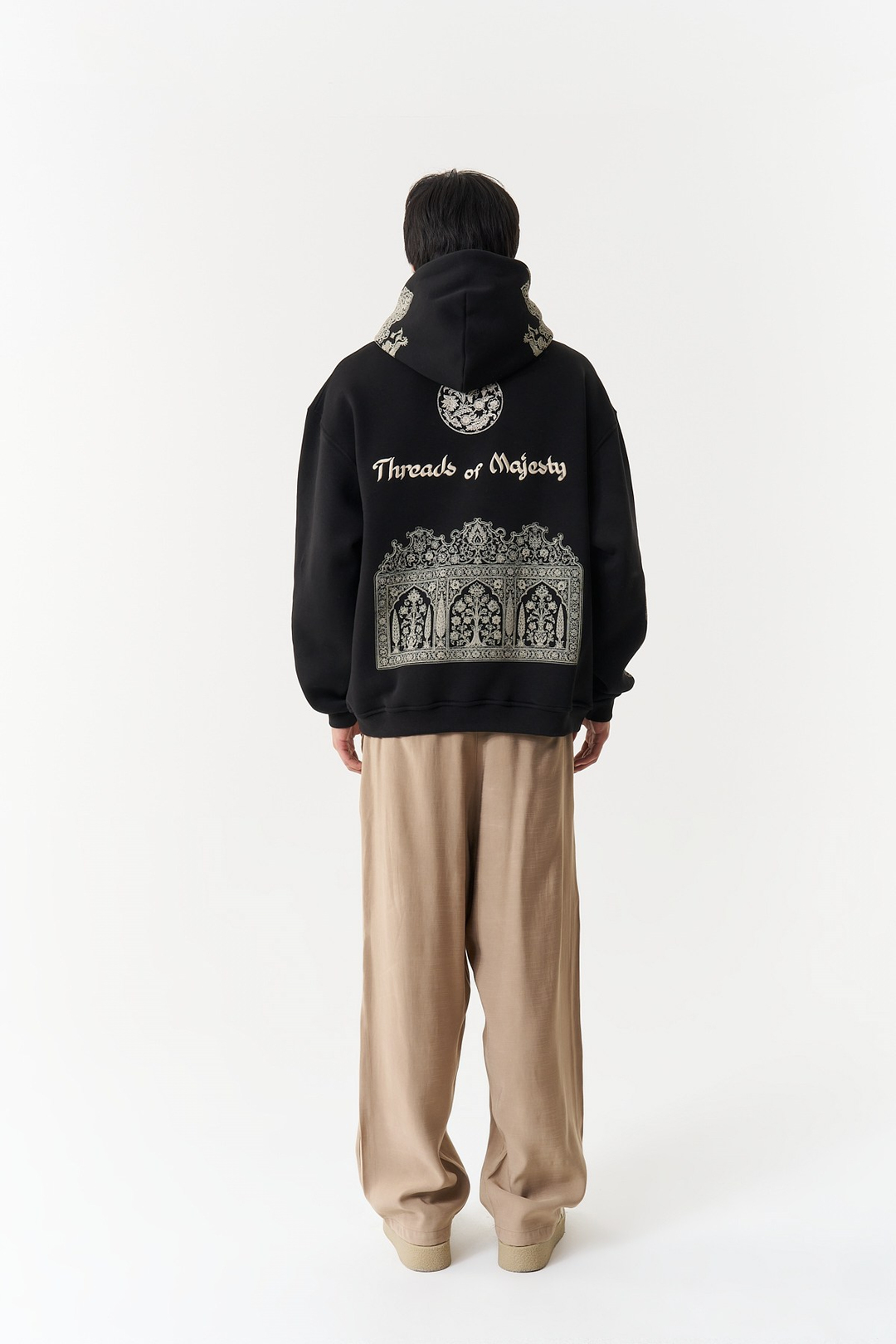 Threads of Majesty Oversize Erkek Sweatshirt Siyah