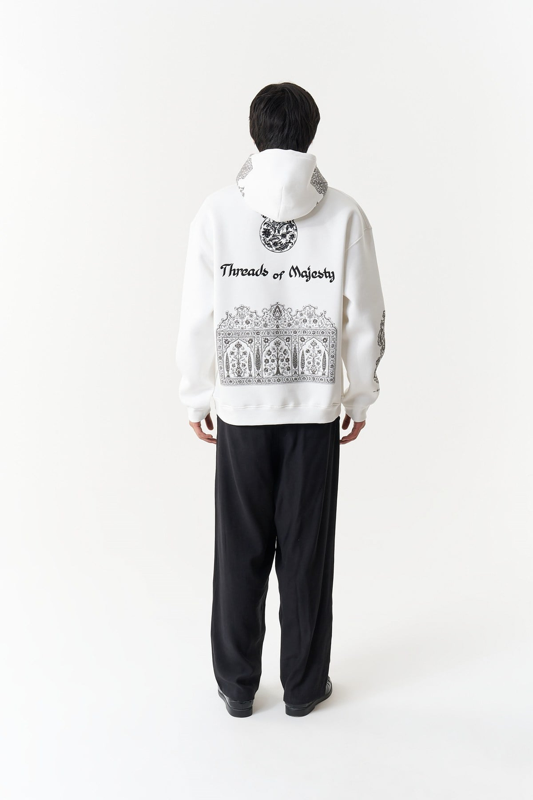 Threads of Majesty Oversize Erkek Sweatshirt Ekru