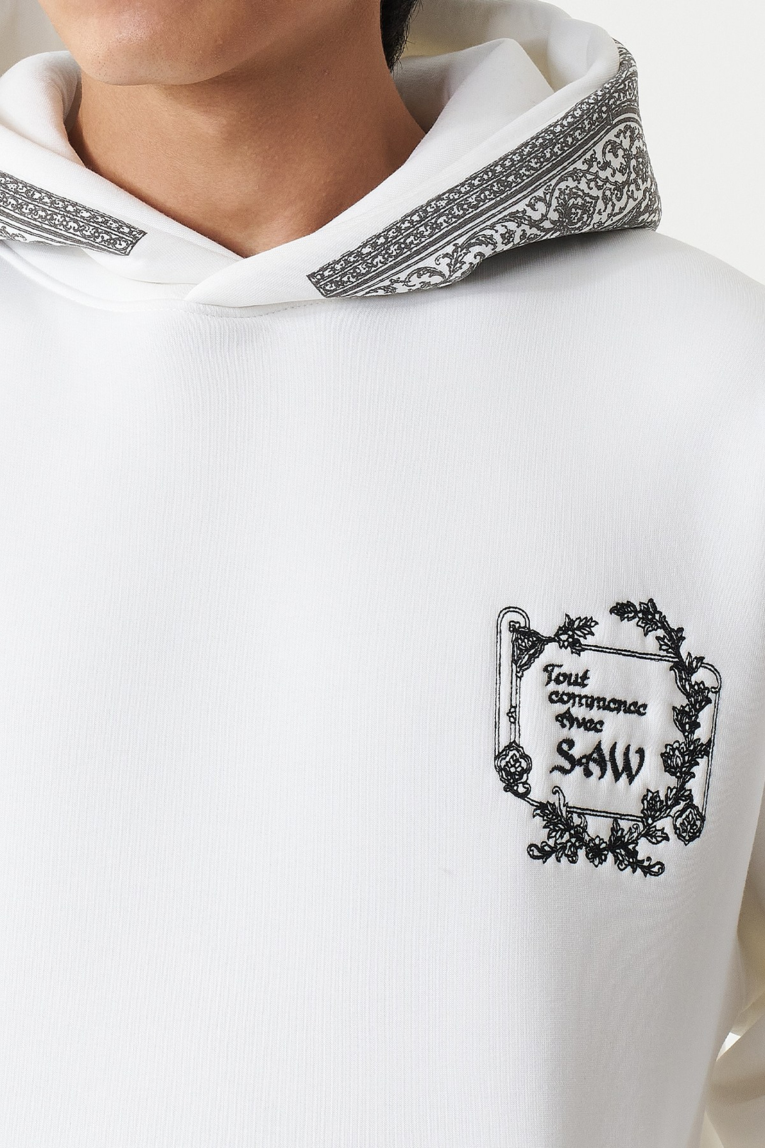 Threads of Majesty Oversize Erkek Sweatshirt Ekru