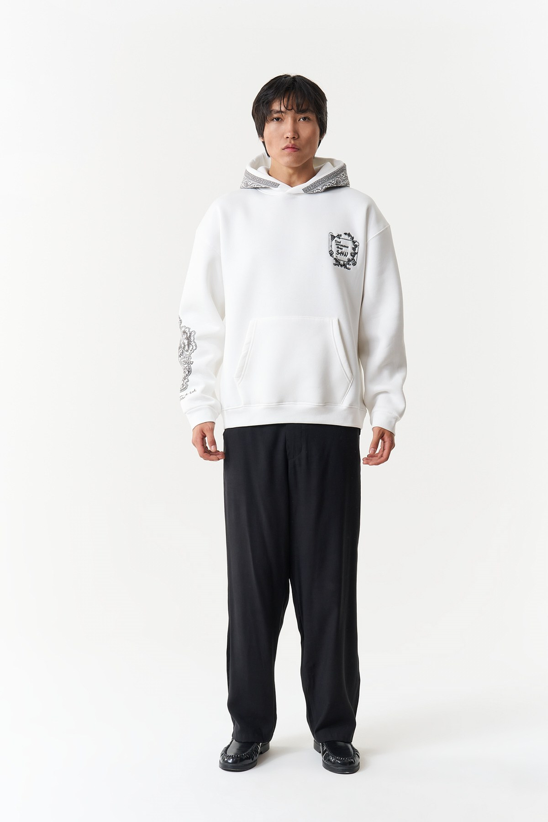 Threads of Majesty Oversize Erkek Sweatshirt Ekru
