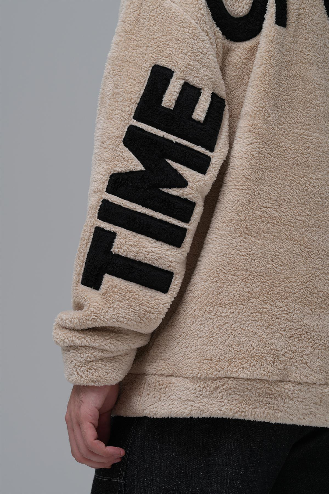 Time Of Choose Oversize Welsoft Sweatshirt Erkek Ekru