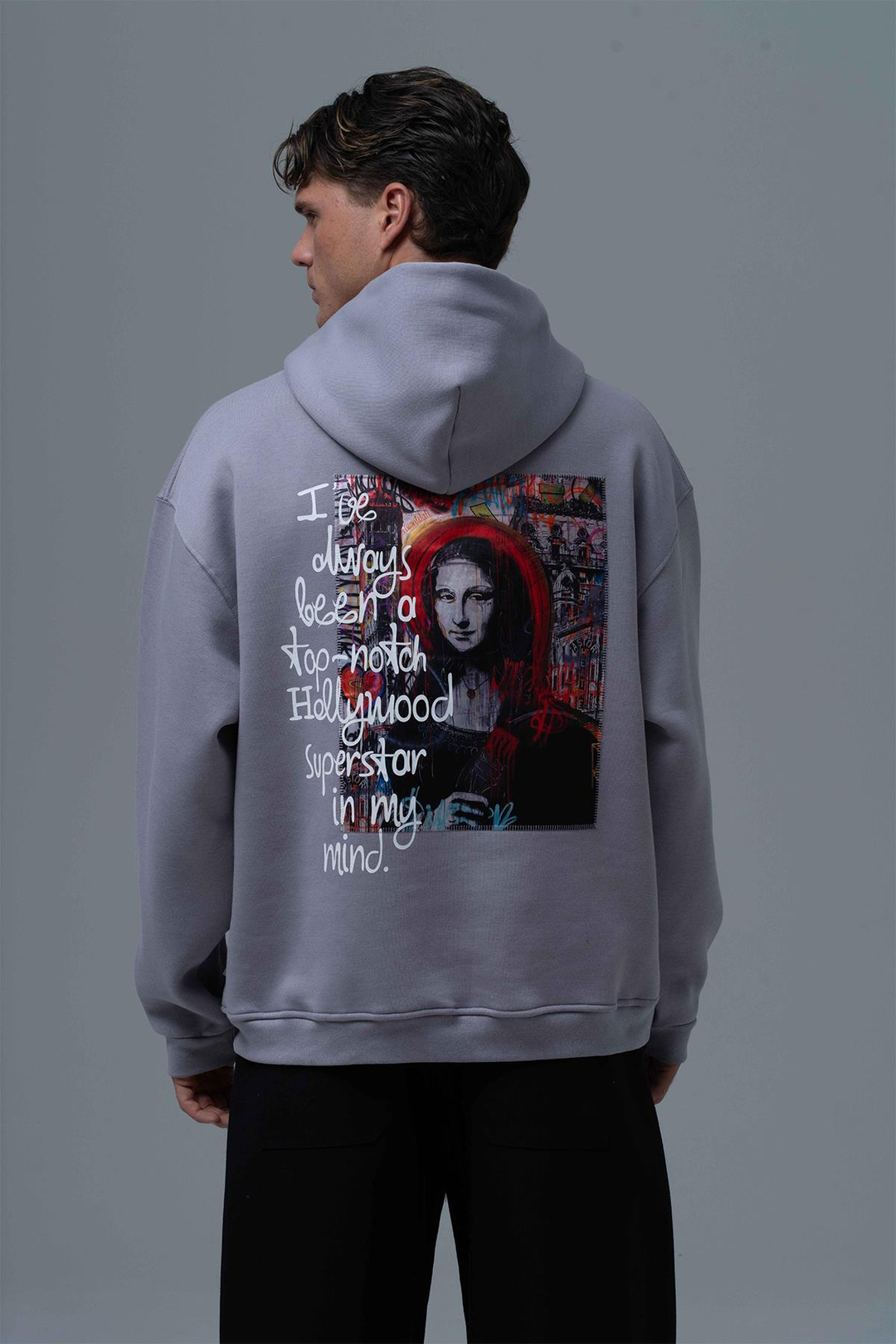 Top-Notch Oversize Sweatshirt Erkek Gri