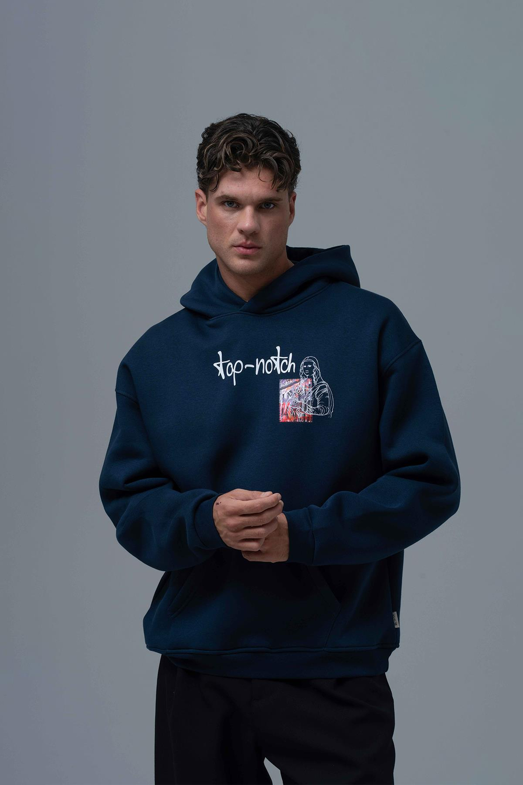 Top-Notch Oversize Sweatshirt Erkek İndigo