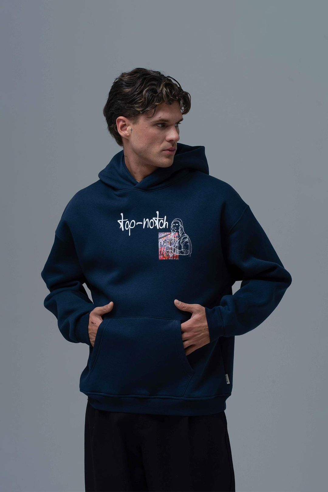 Top-Notch Oversize Sweatshirt Erkek İndigo