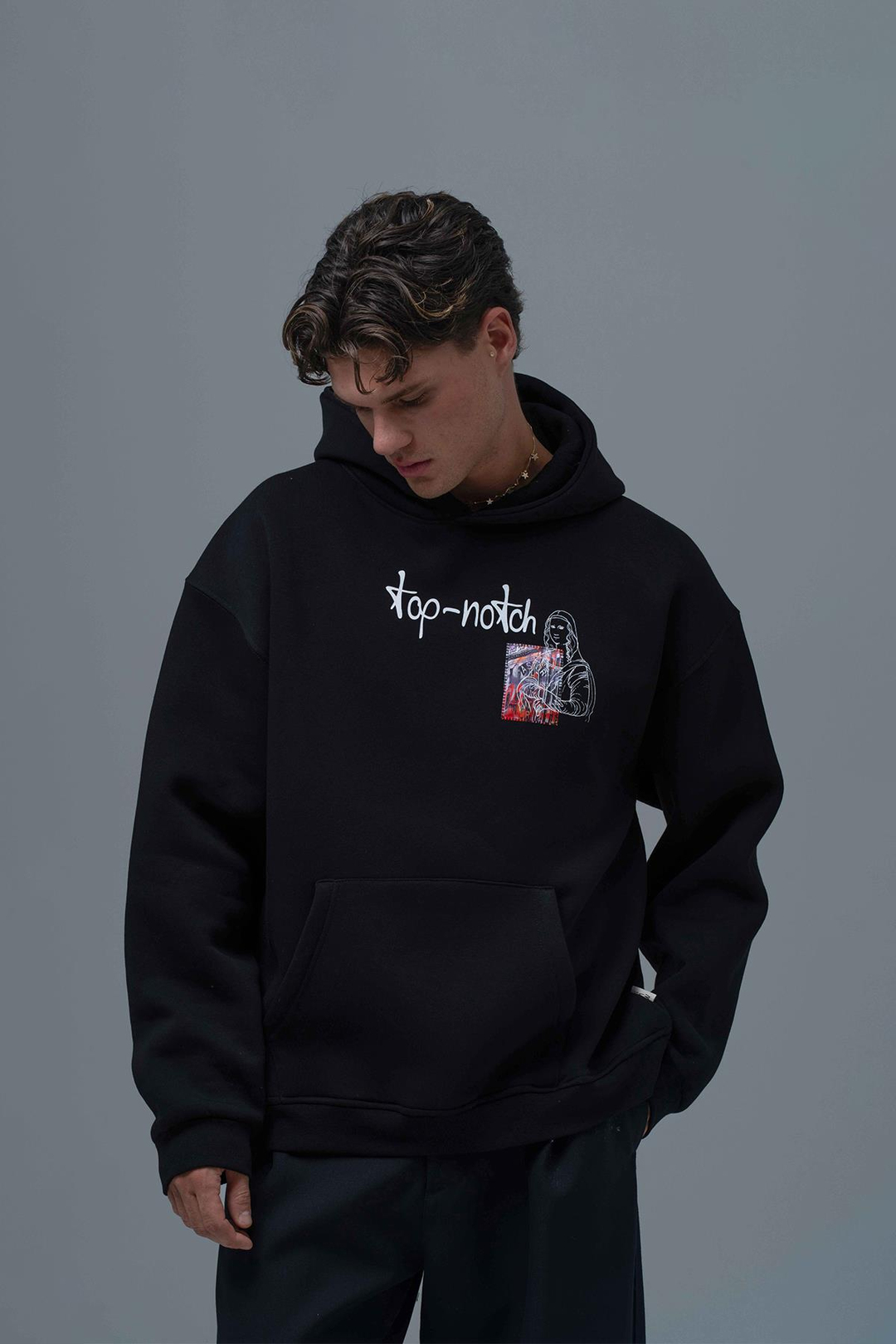 Top-Notch Oversize Sweatshirt Erkek Siyah