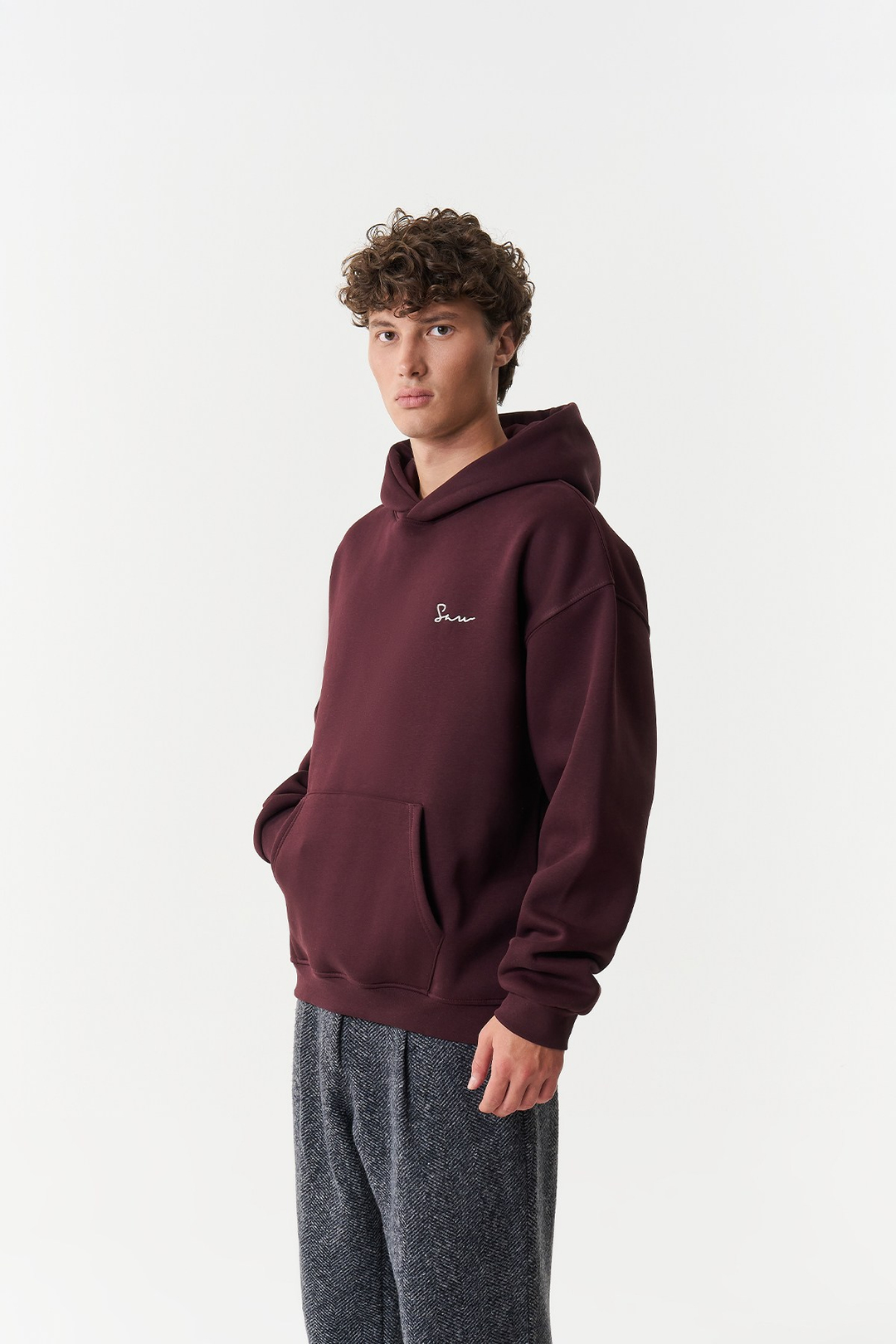 Unspoken Canvas Oversize Erkek Sweatshirt Mürdüm