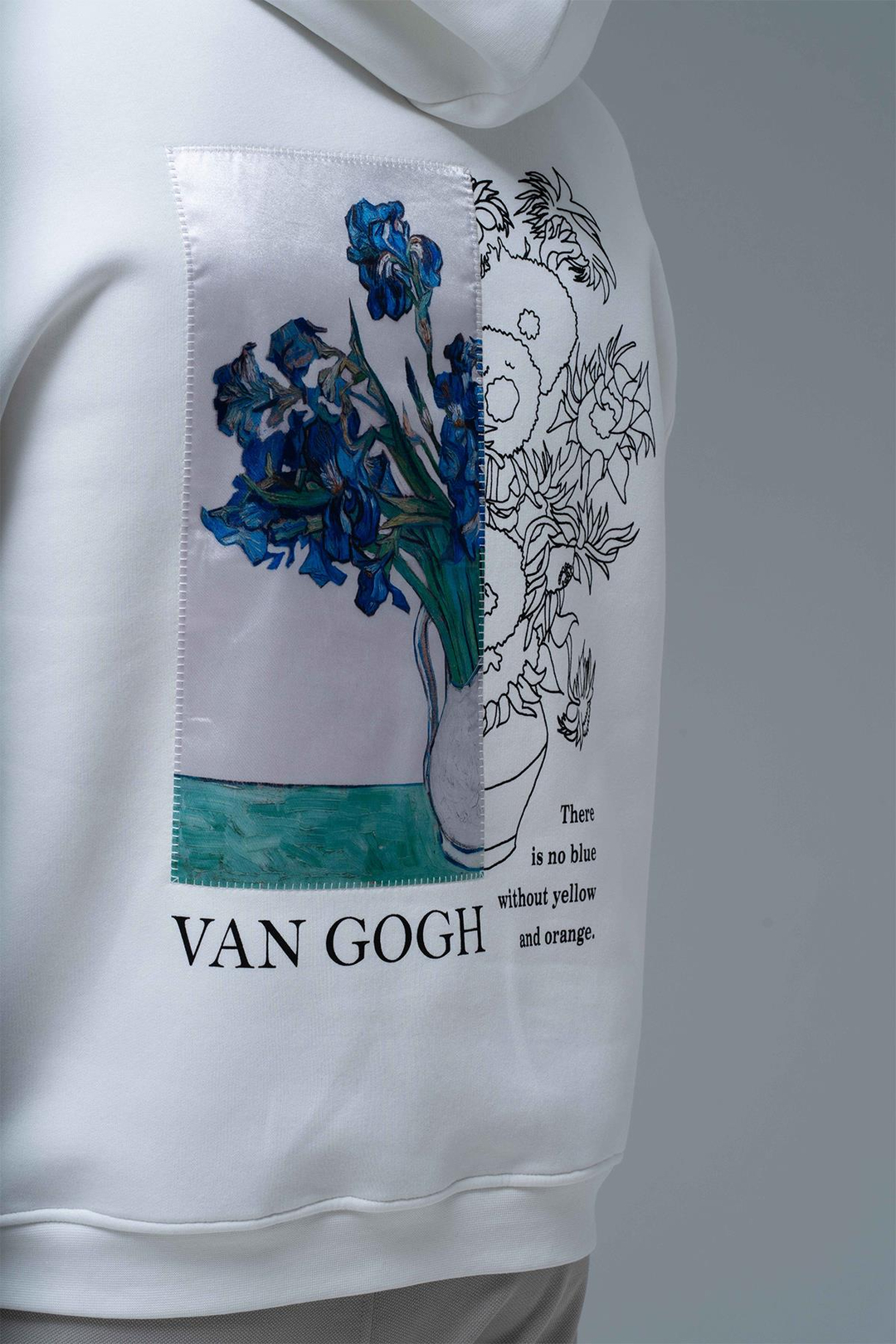 Van Gogh Irises Oversize Sweatshirt Erkek Taş
