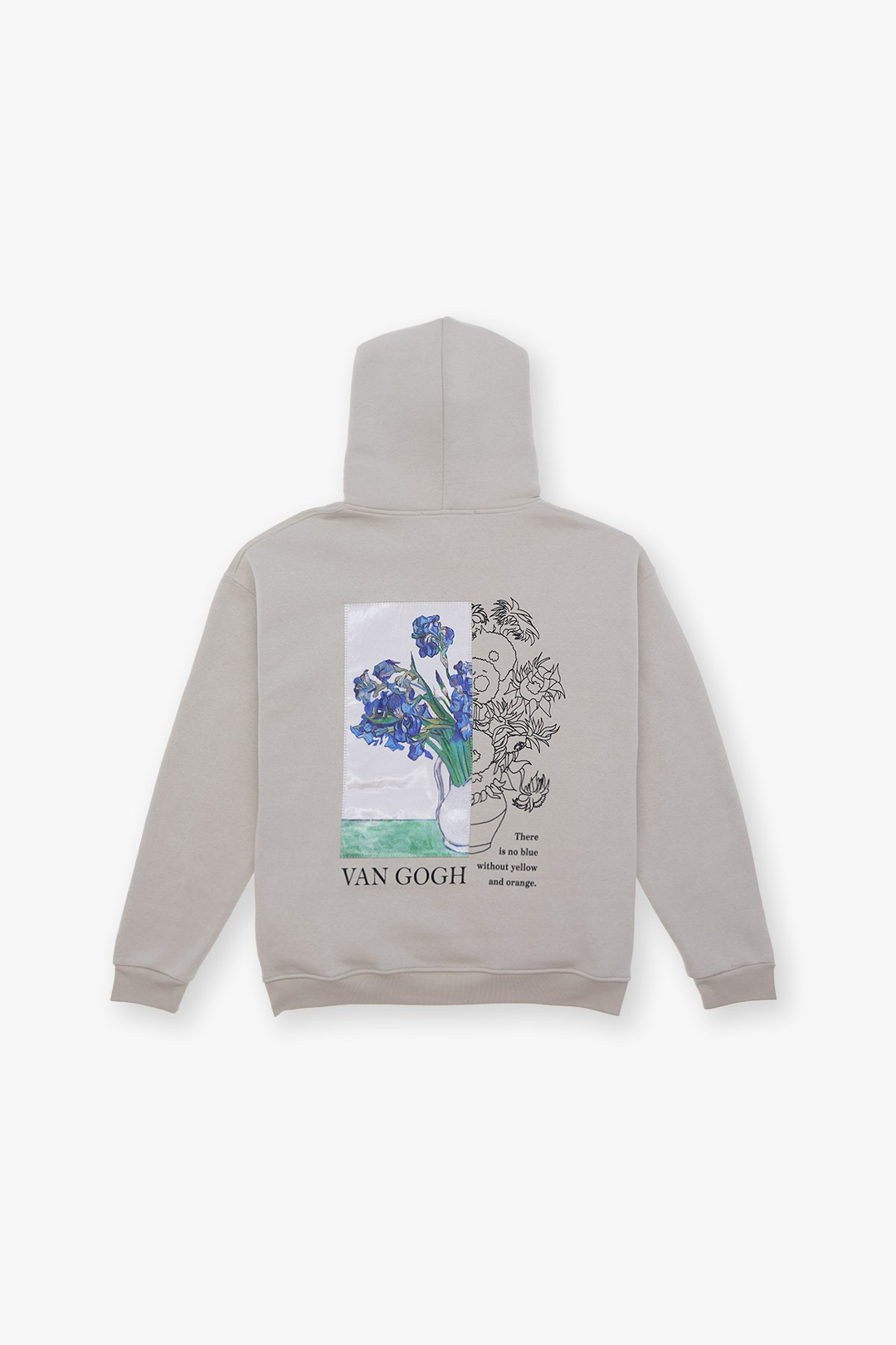 Van Gogh Irises Oversize Sweatshirt Kadın Stone