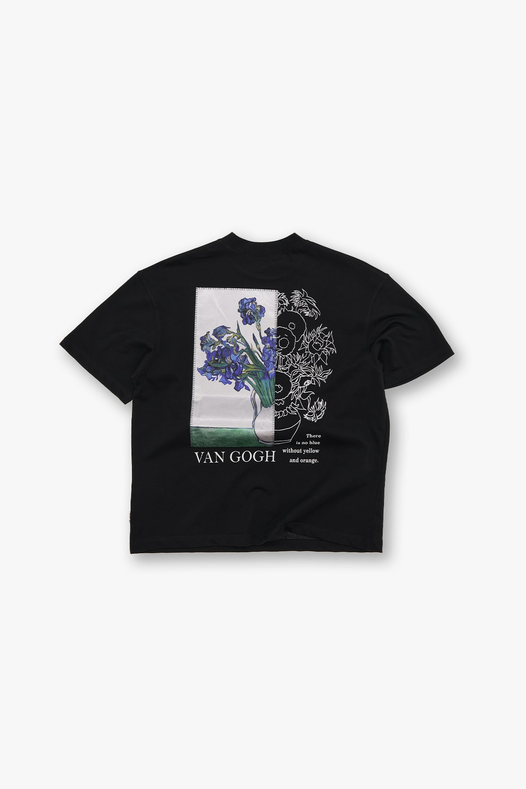 Van Gogh Irises Oversize Tişört Erkek Siyah
