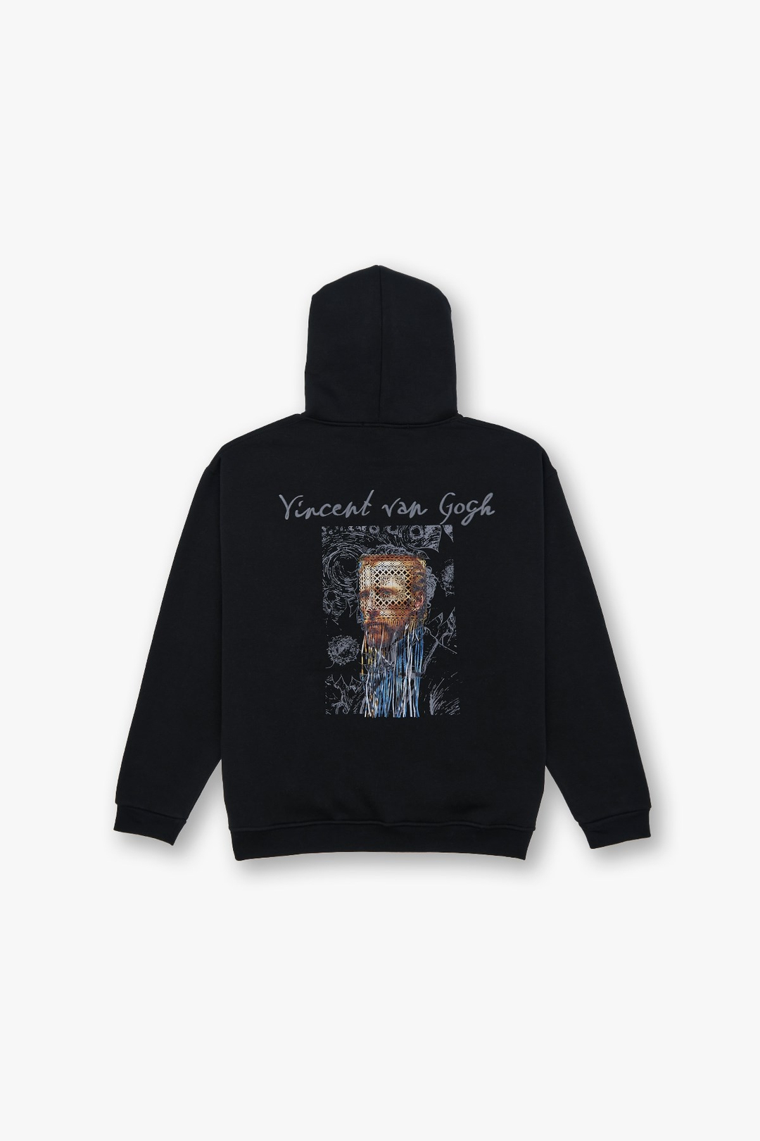 Van Gogh Threads Oversize Sweatshirt Kadın Siyah