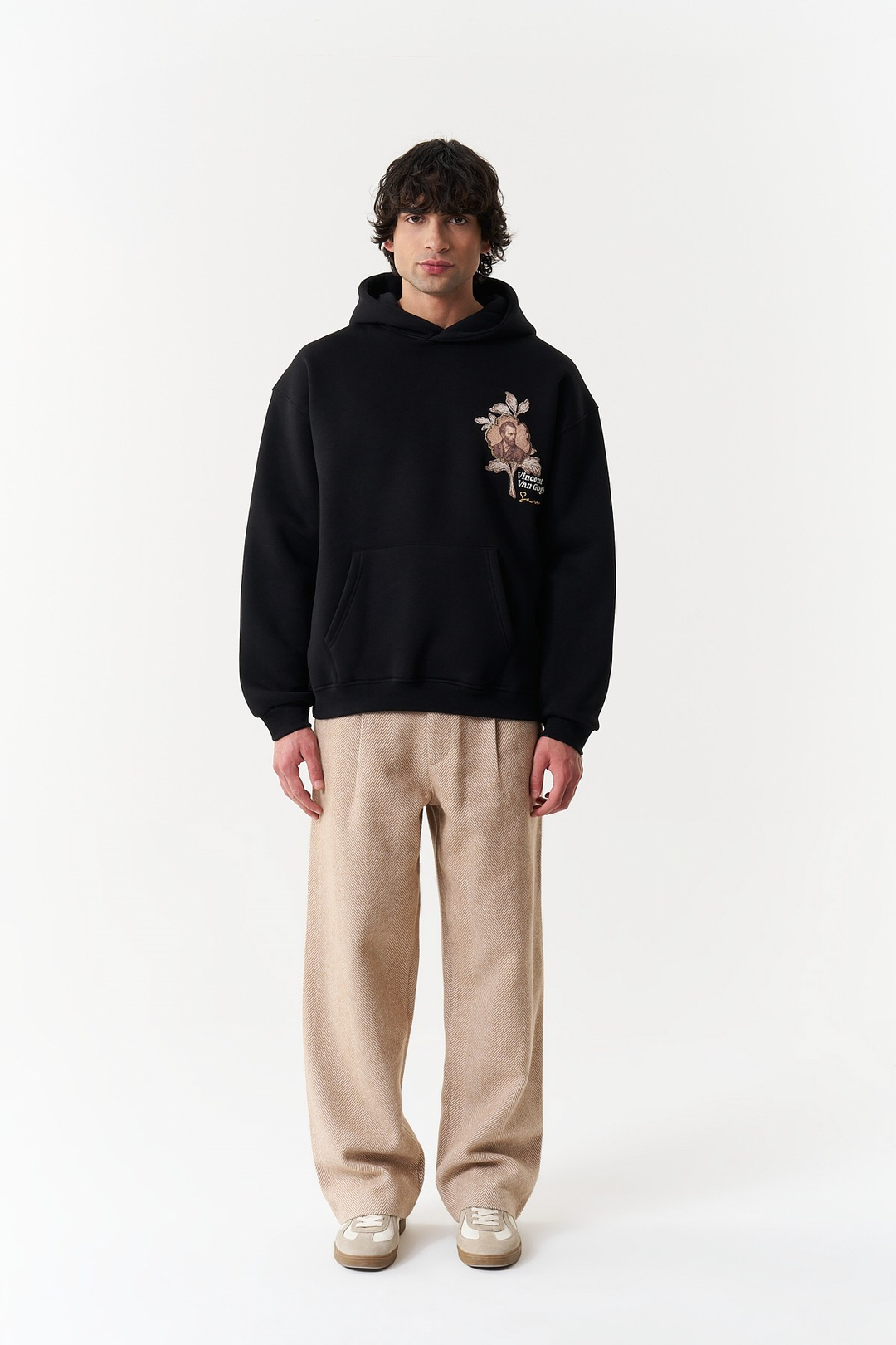 Vincent Painted Reverie Oversize Erkek Sweatshirt Siyah
