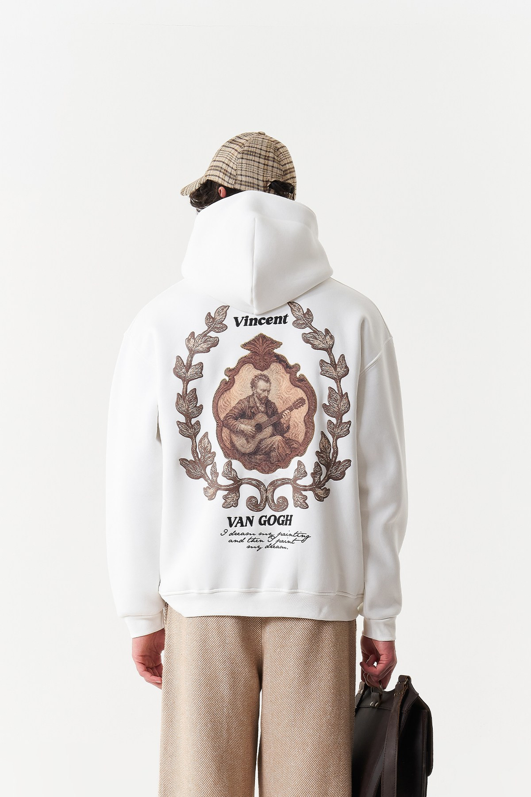 Vincent Painted Reverie Oversize Erkek Sweatshirt Ekru