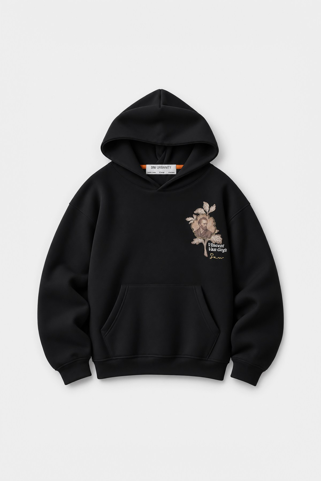 Vincent Painted Reverie Oversize Erkek Sweatshirt Siyah