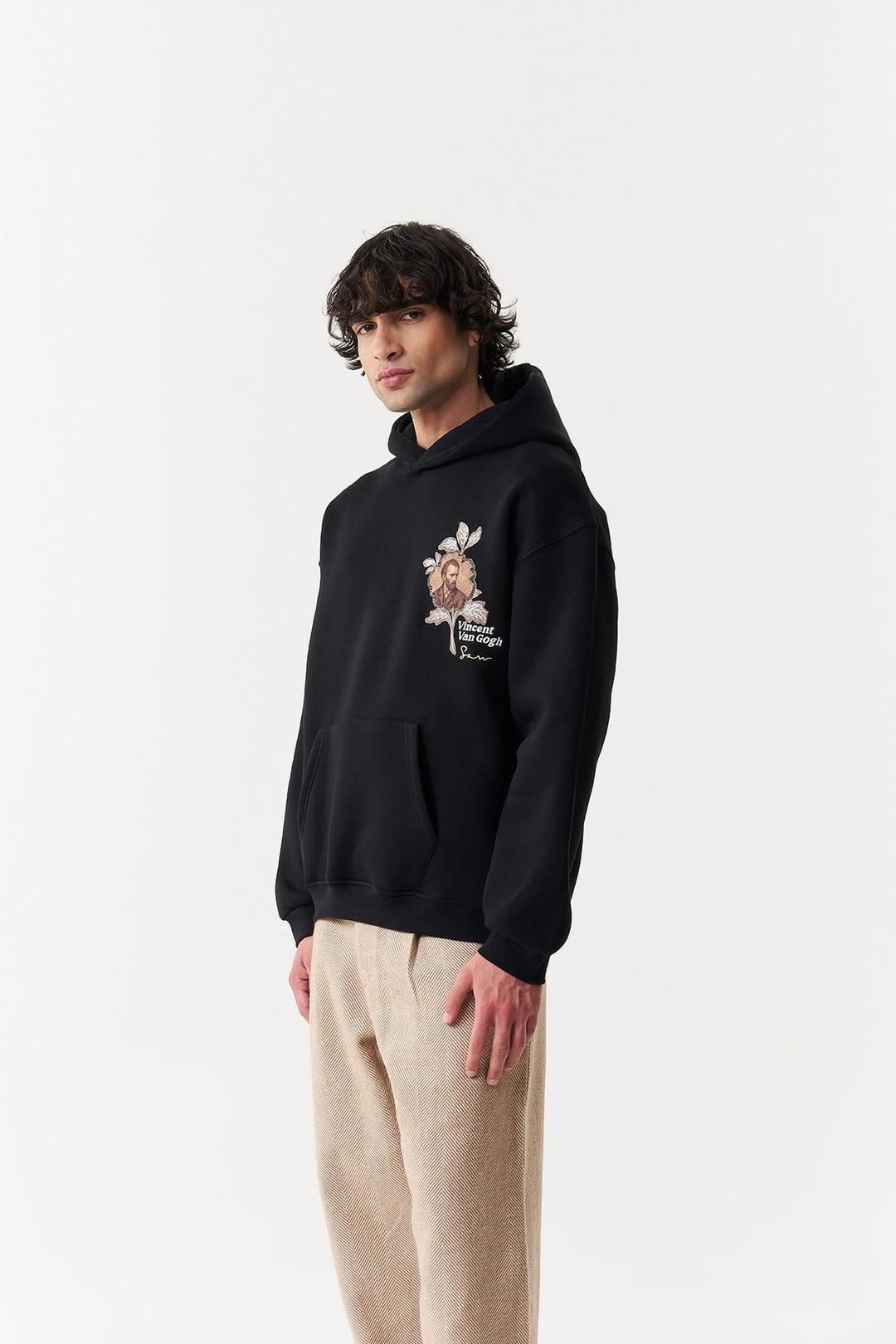 Vincent Painted Reverie Oversize Erkek Sweatshirt Siyah