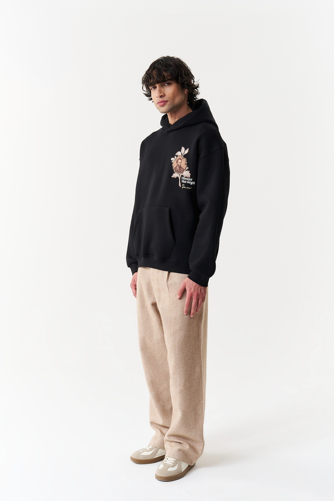 Vincent Painted Reverie Oversize Erkek Sweatshirt Siyah