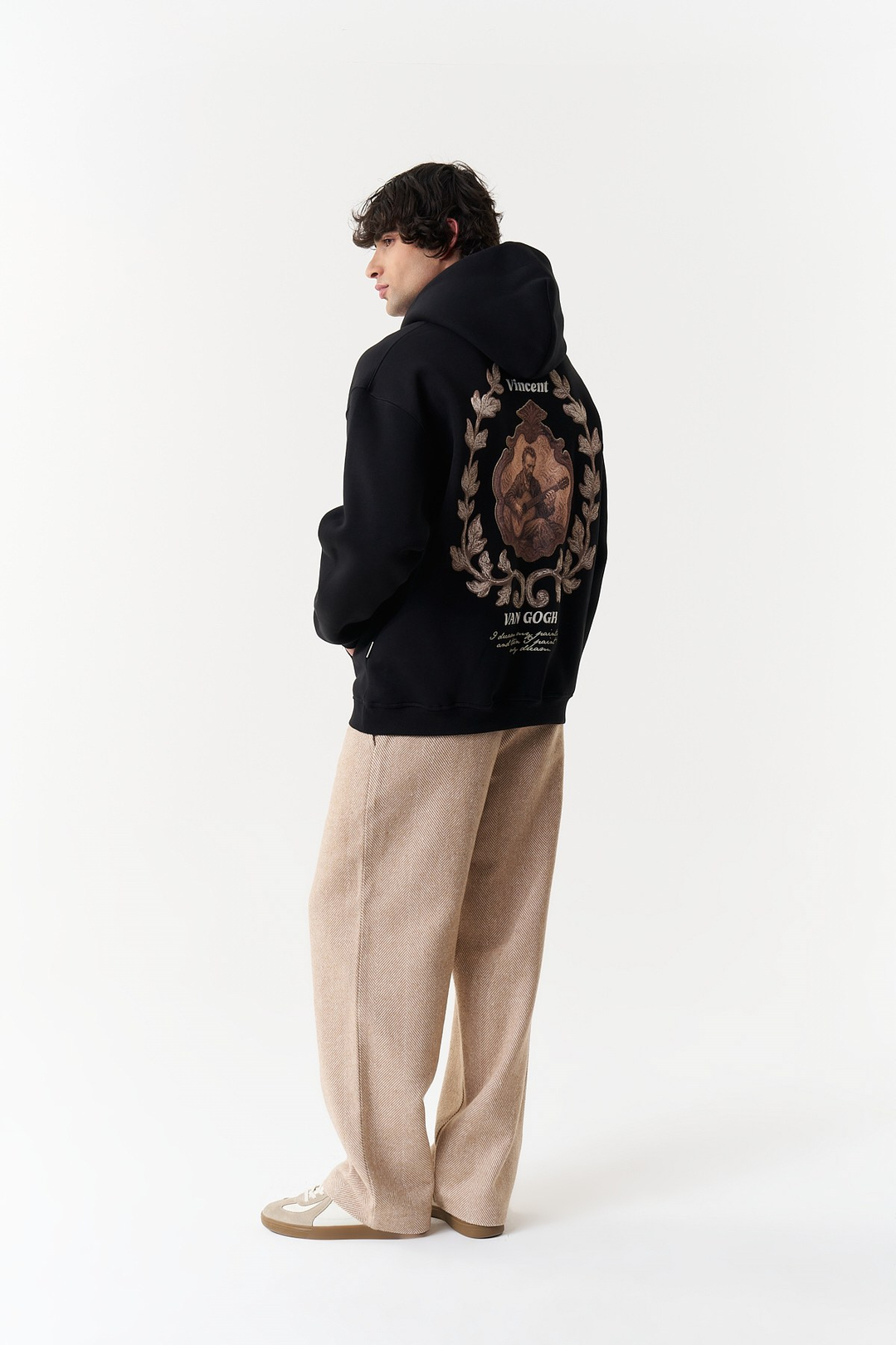 Vincent Painted Reverie Oversize Erkek Sweatshirt Siyah
