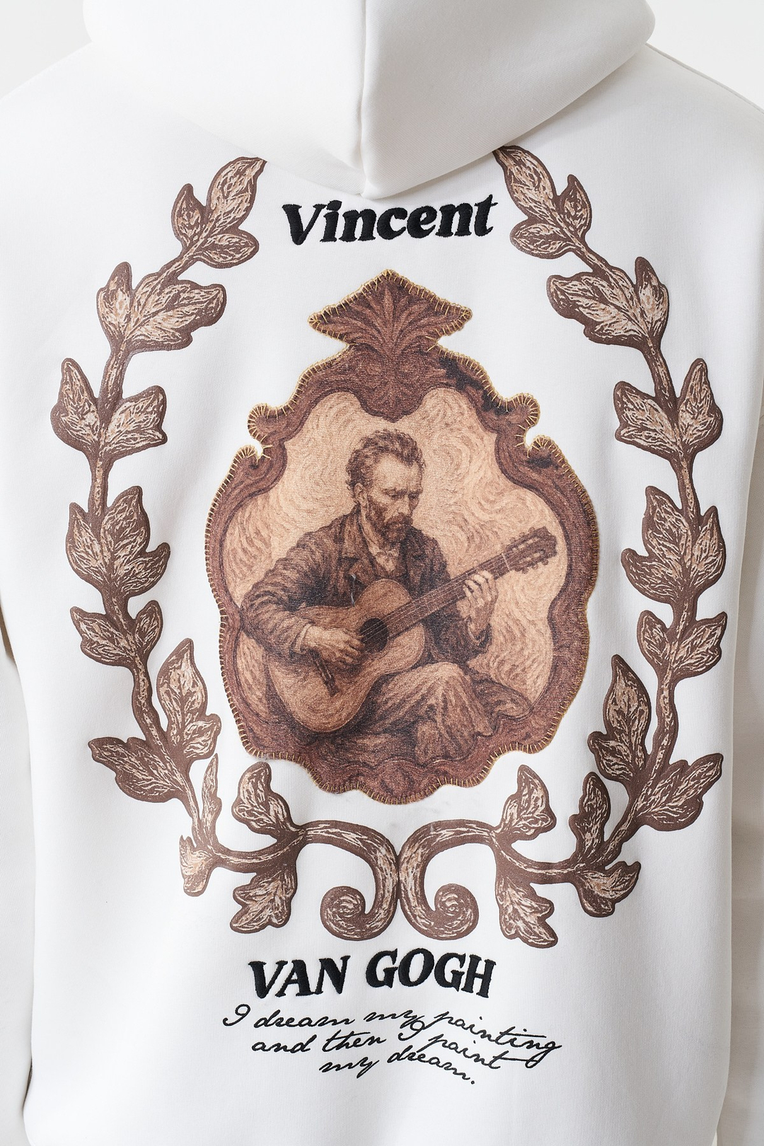 Vincent Painted Reverie Oversize Erkek Sweatshirt Ekru