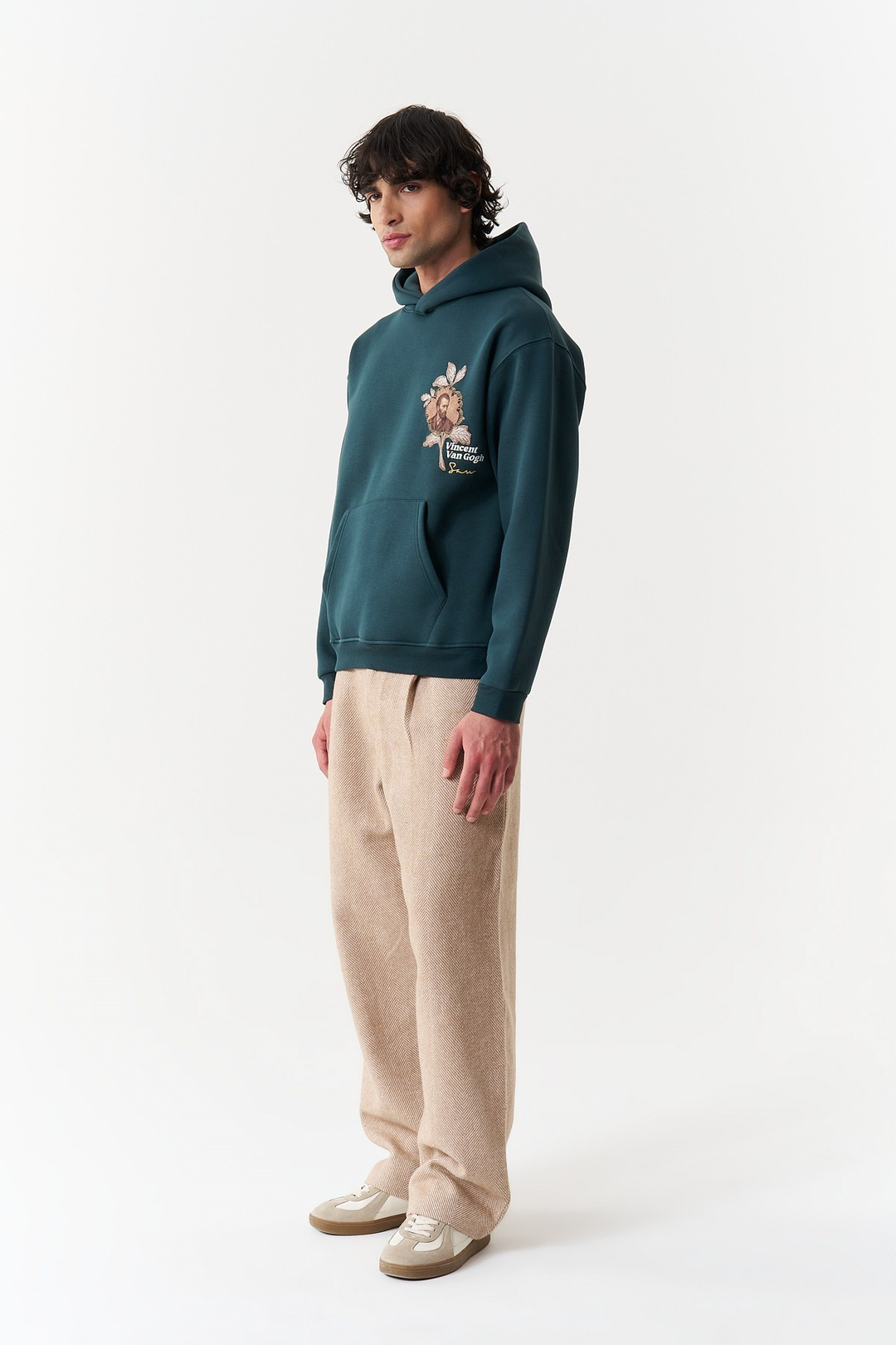 Vincent Painted Reverie Oversize Erkek Sweatshirt Forest Yeşili