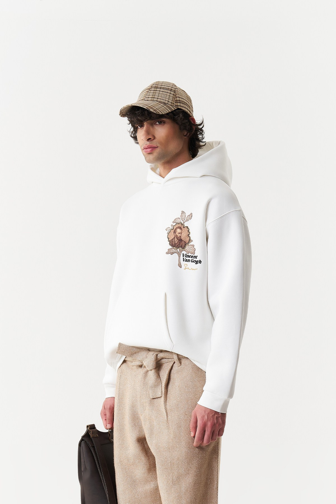 Vincent Painted Reverie Oversize Erkek Sweatshirt Ekru