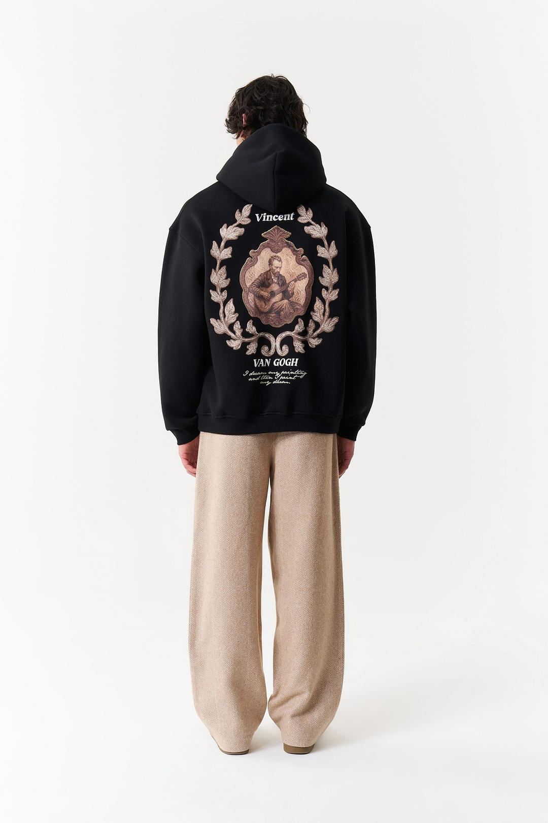 Vincent Painted Reverie Oversize Erkek Sweatshirt Siyah