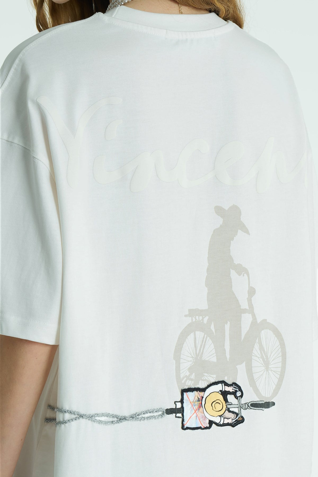 Vincent Ride Oversize Kadın Tişört Ekru