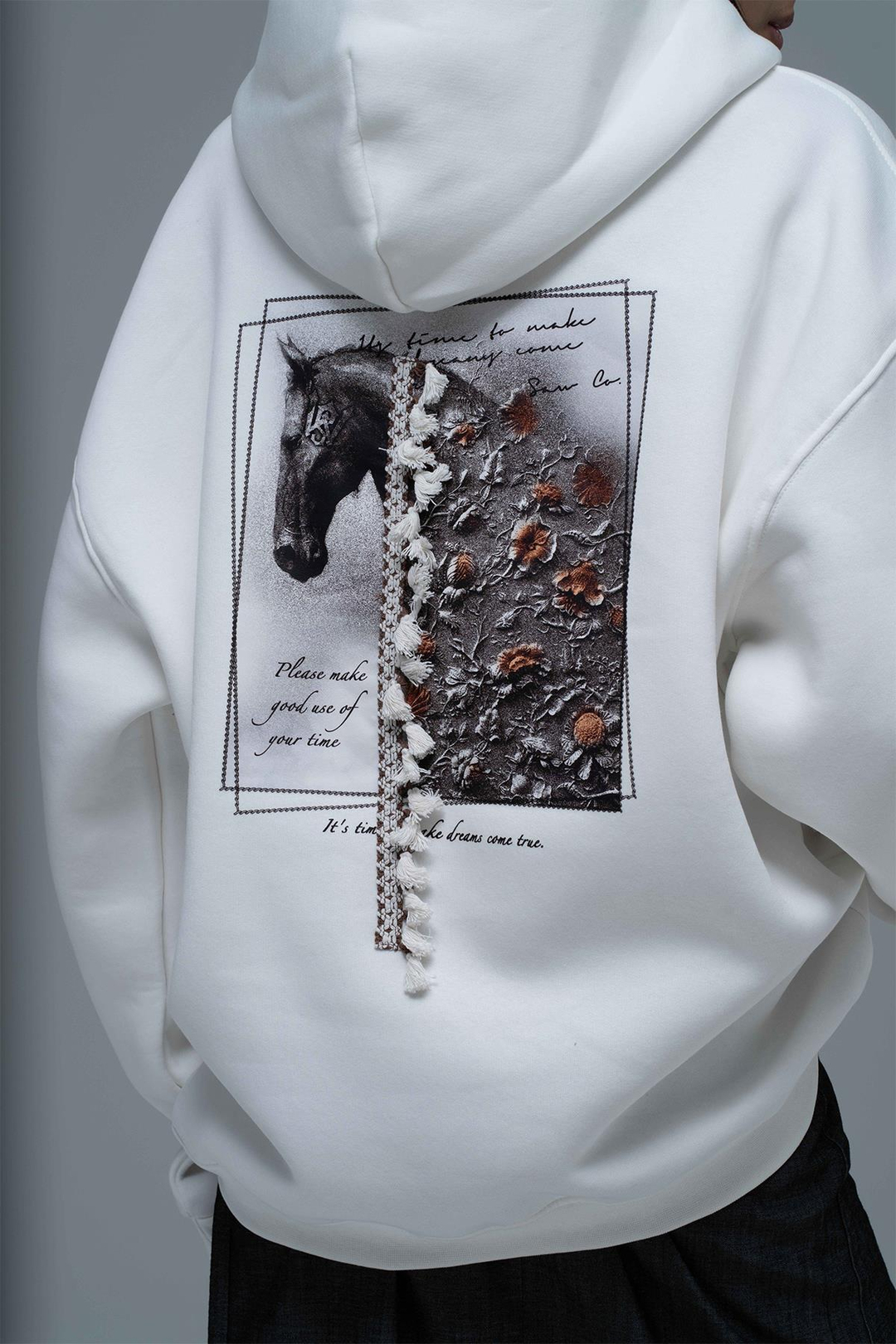 Wild Spirit Oversize Sweatshirt Kadın Taş