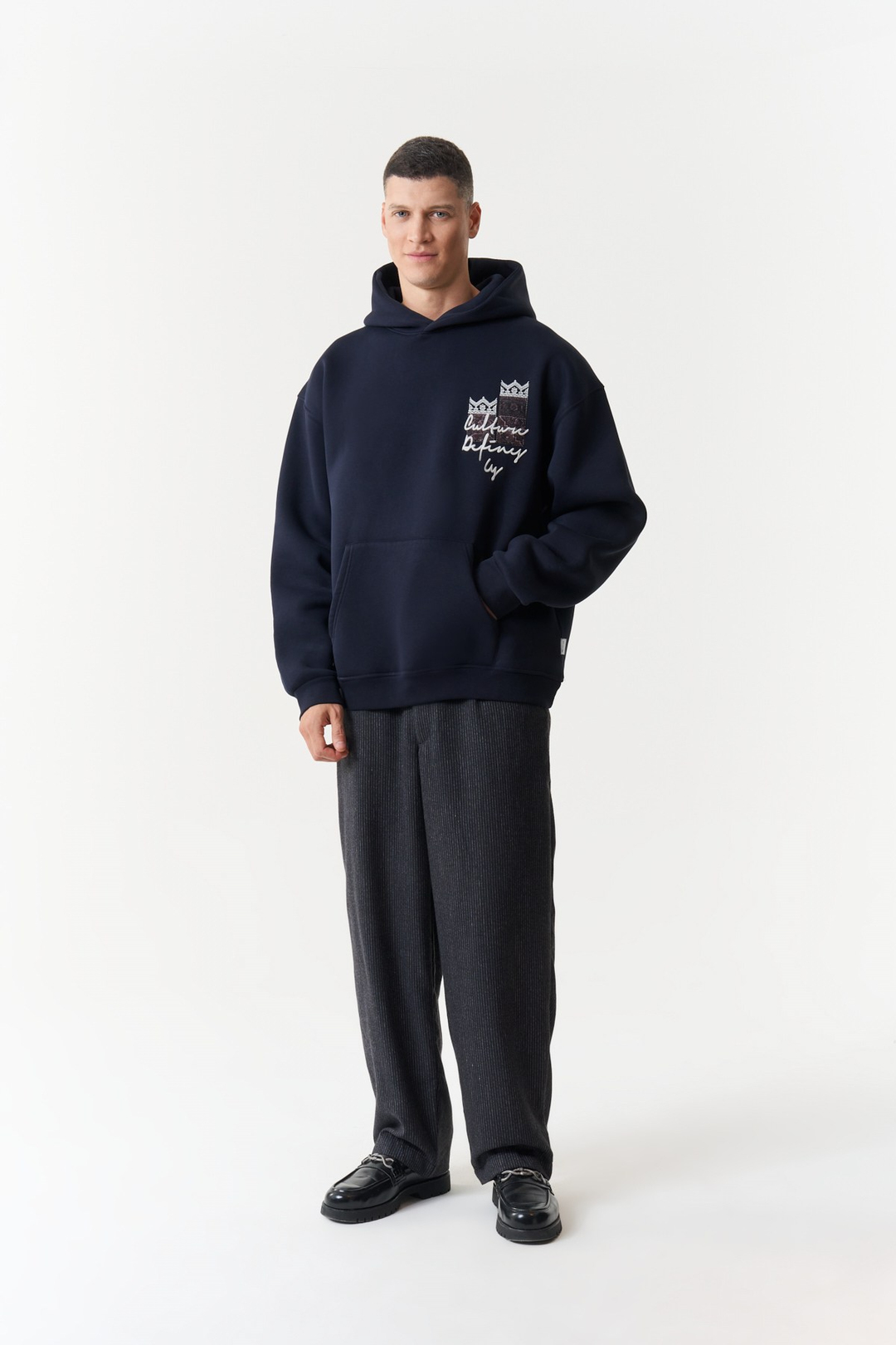 Woven Identity Oversize Erkek Sweatshirt Lacivert
