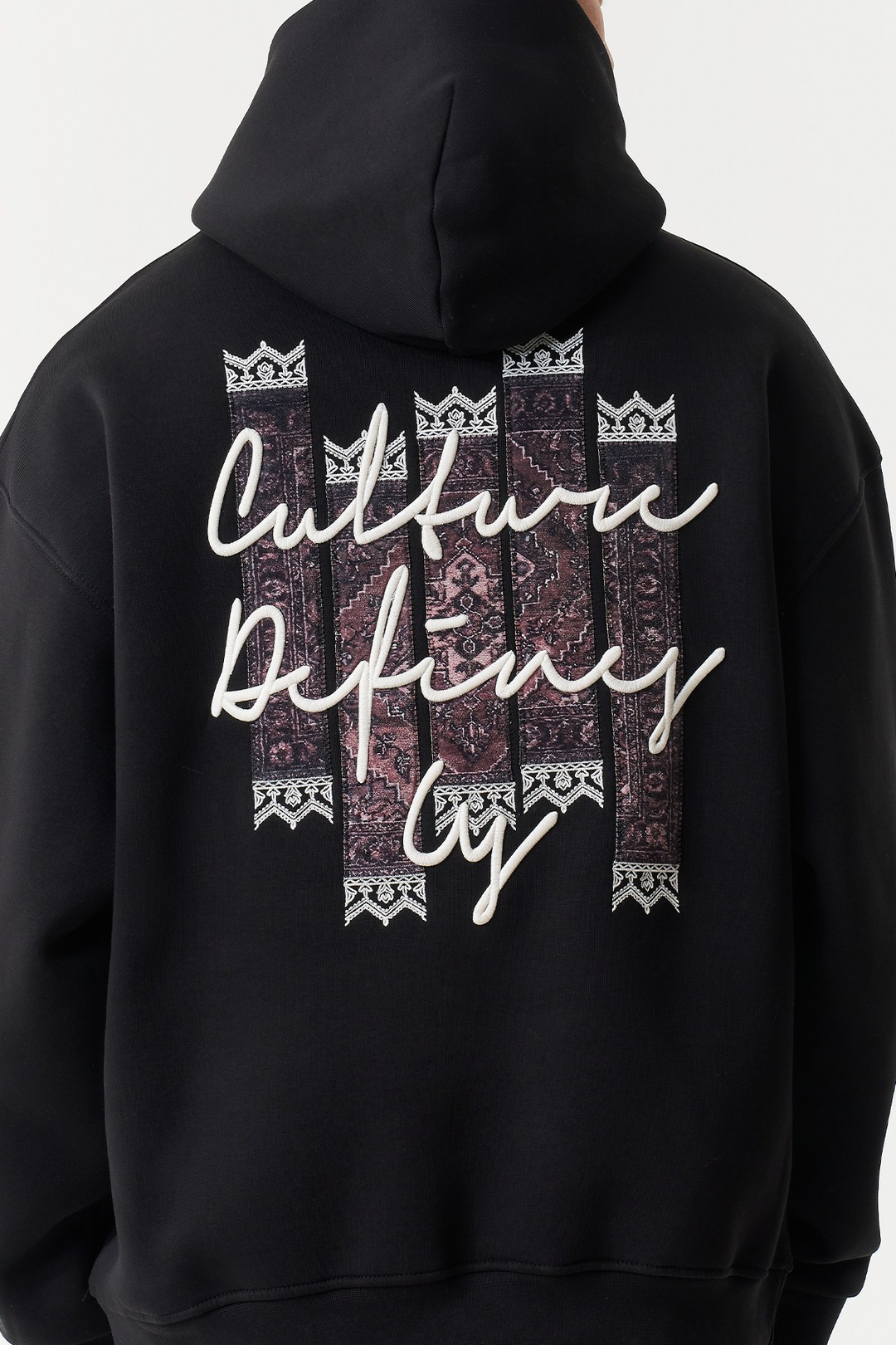 Woven Identity Oversize Erkek Sweatshirt Siyah