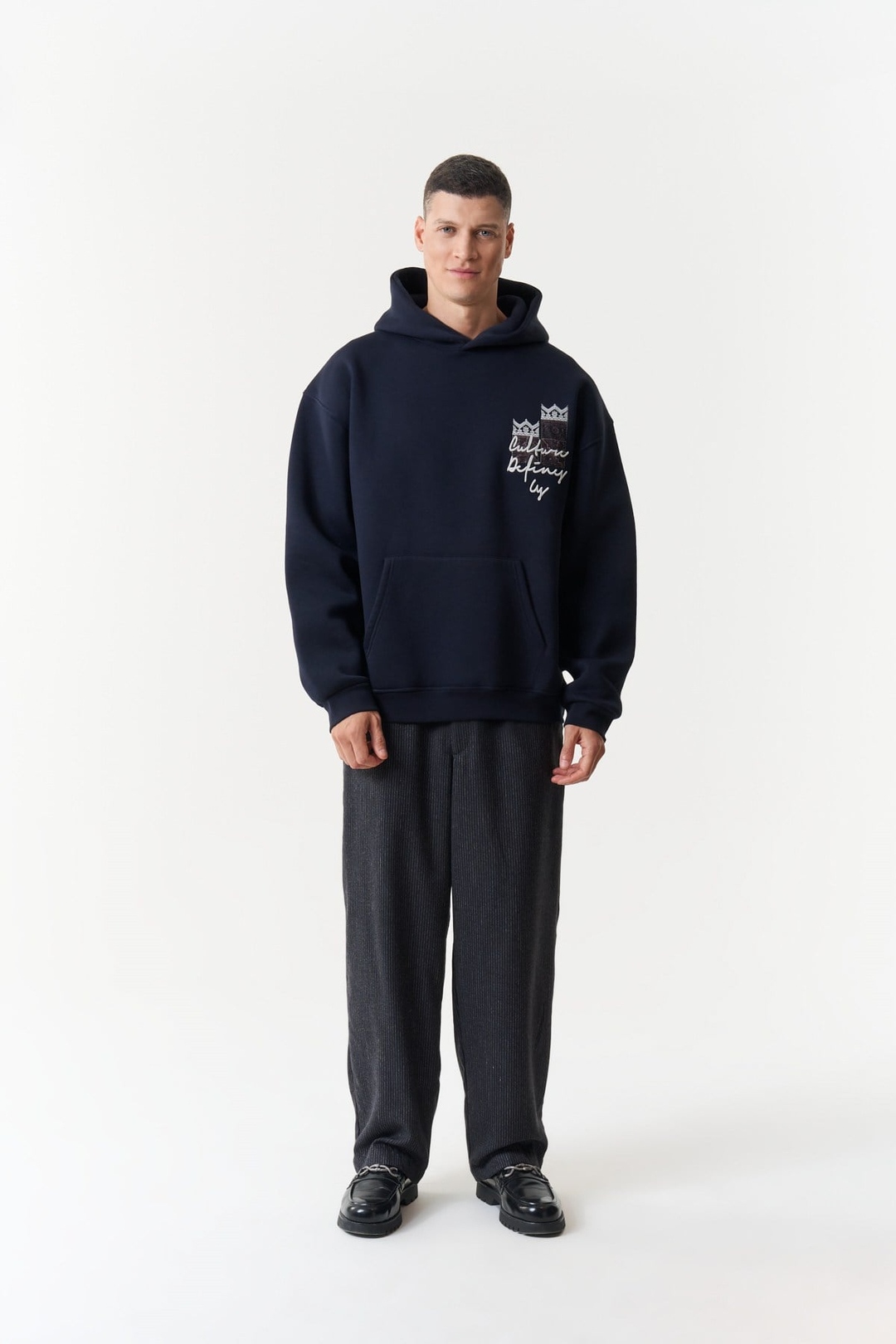 Woven Identity Oversize Erkek Sweatshirt Lacivert