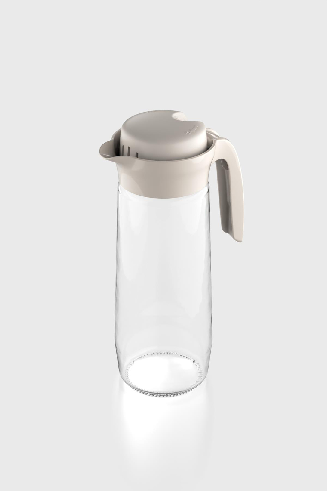 Renga Daisy 1500 ml Bej Kapaklı Cam Sürahi 111023