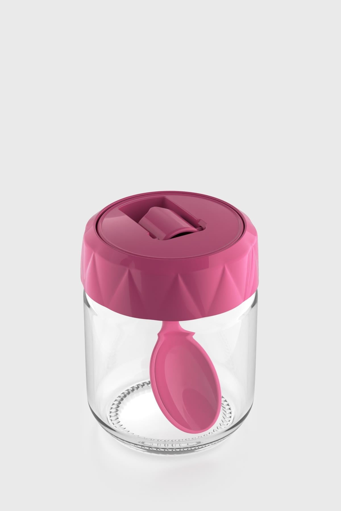 Renga Lexa 210 ml Kaşıklı Cam Baharatlık 161019 Fuşya