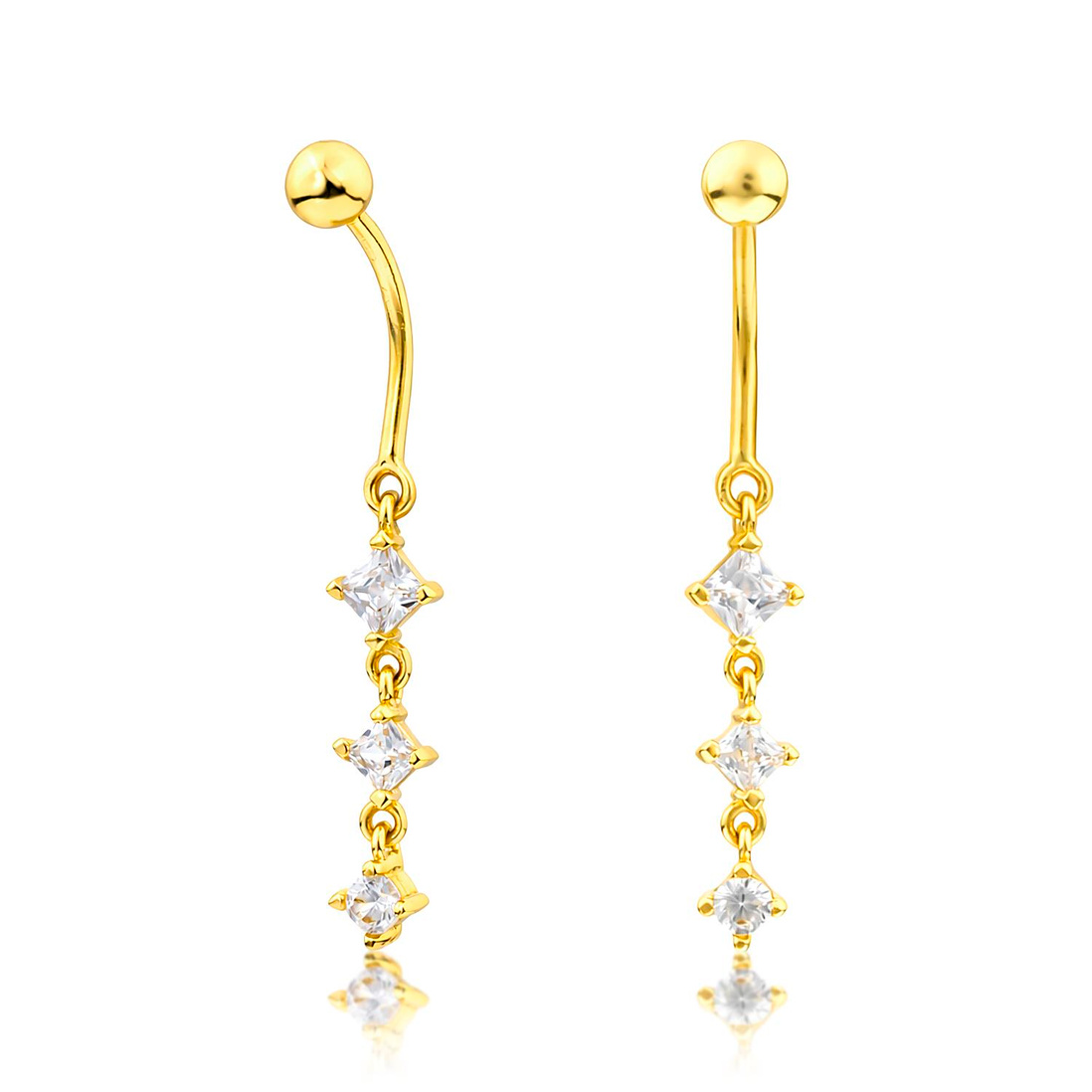 14 Ayar salantılı göbek piercing