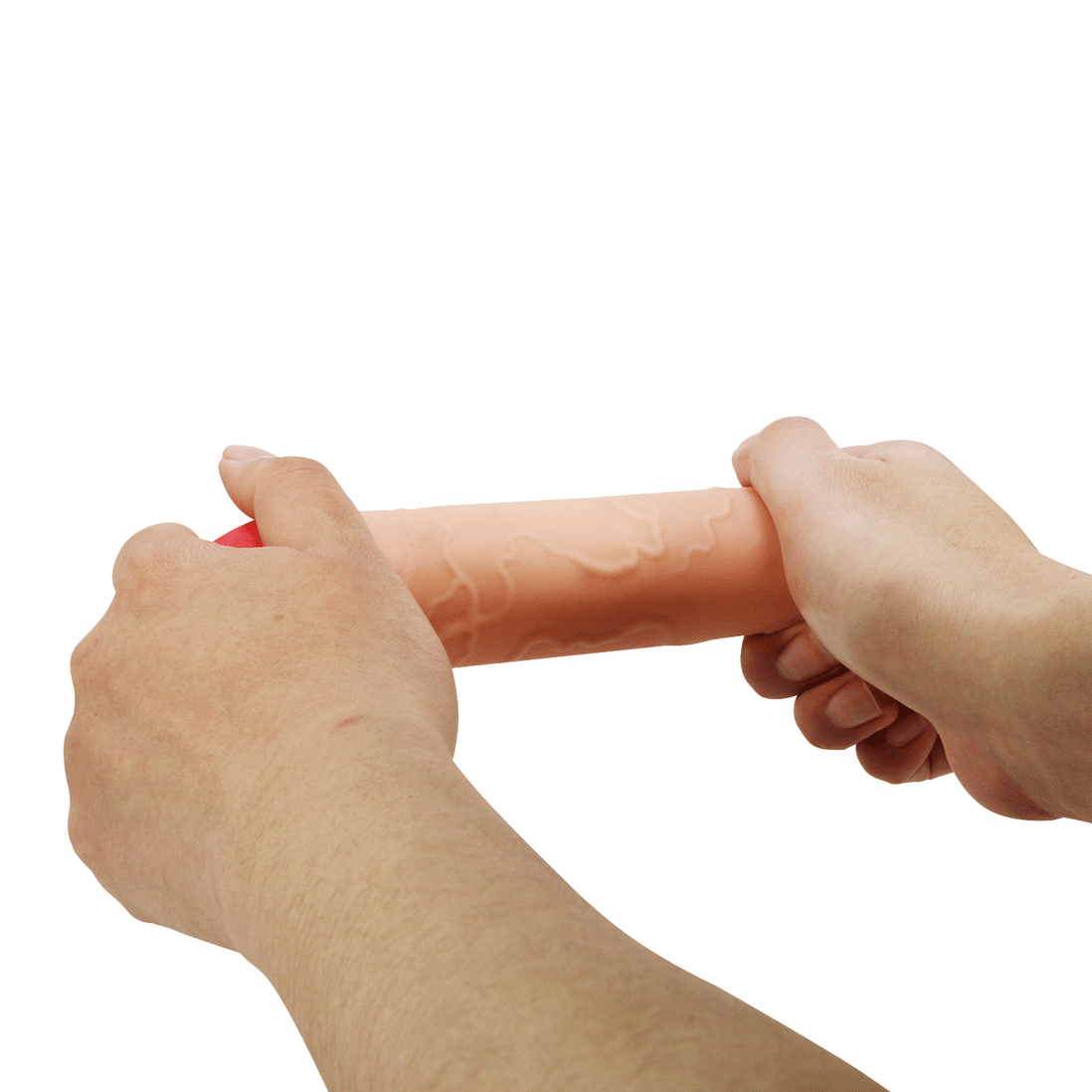 2,5 cm Dolgulu Premium Ten Rengi Silikon Penis Kılıfı - Nile  