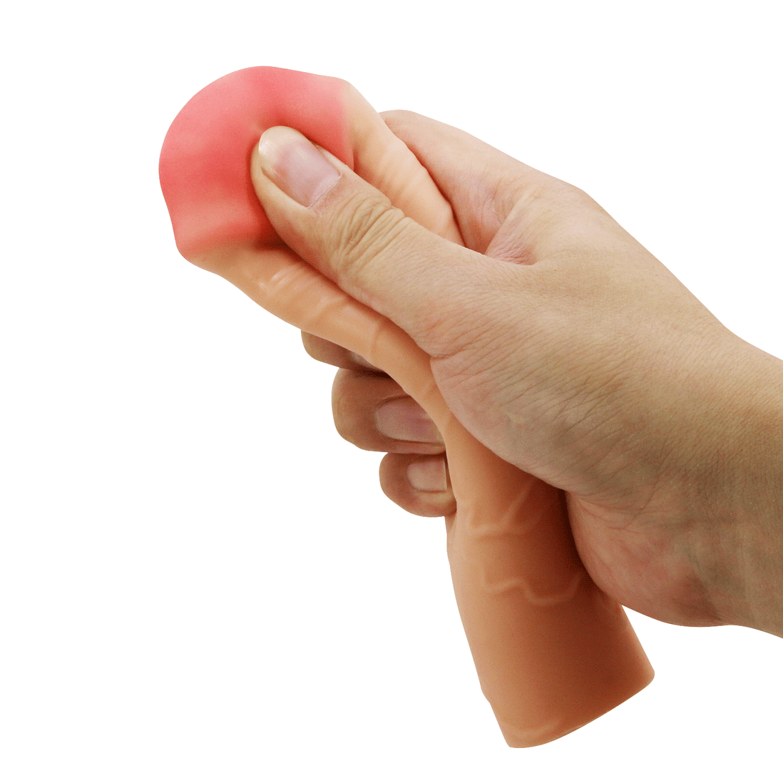 2,5 cm Dolgulu Premium Ten Rengi Silikon Penis Kılıfı - Nile  