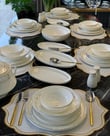  60 Parça Diamond 12 Kişilik Yemek Takımı Gold