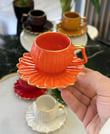  6'lı Daisy Flora Kahve Fincanı Renkli